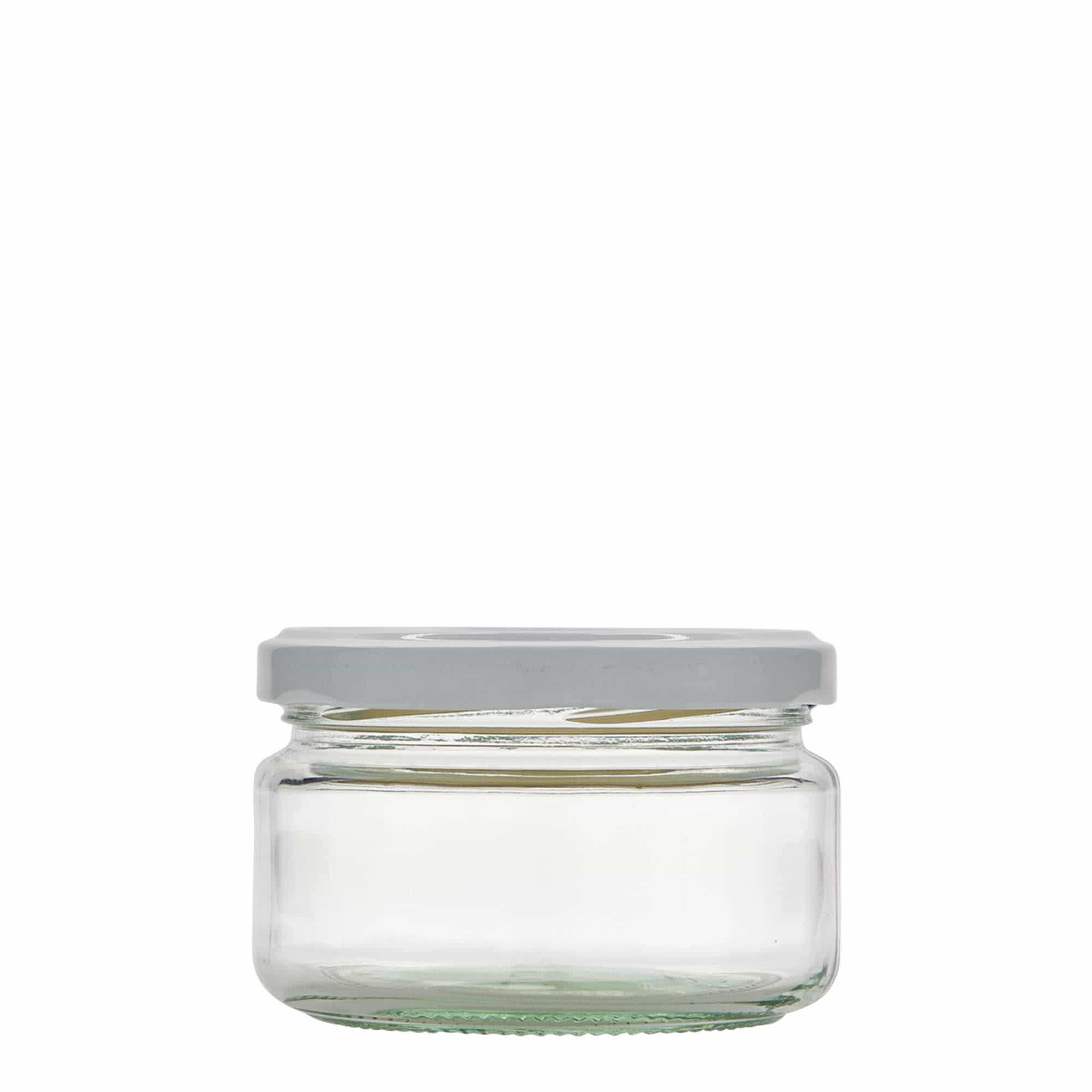 230 ml platt runt glas, öppning: twist-off (TO 82)