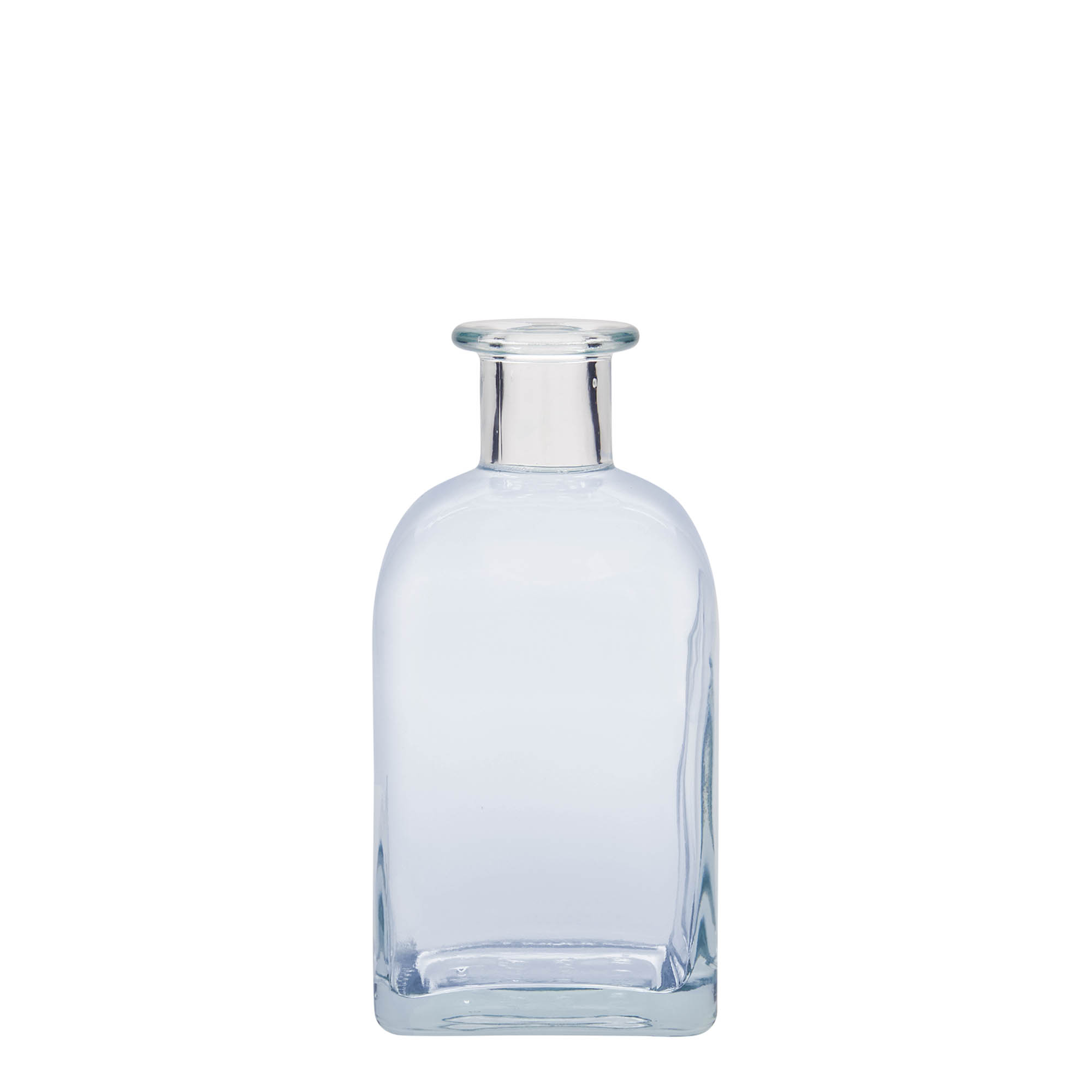 350 ml apoteksglasflaska Carré, kvadratisk, mynning: kork