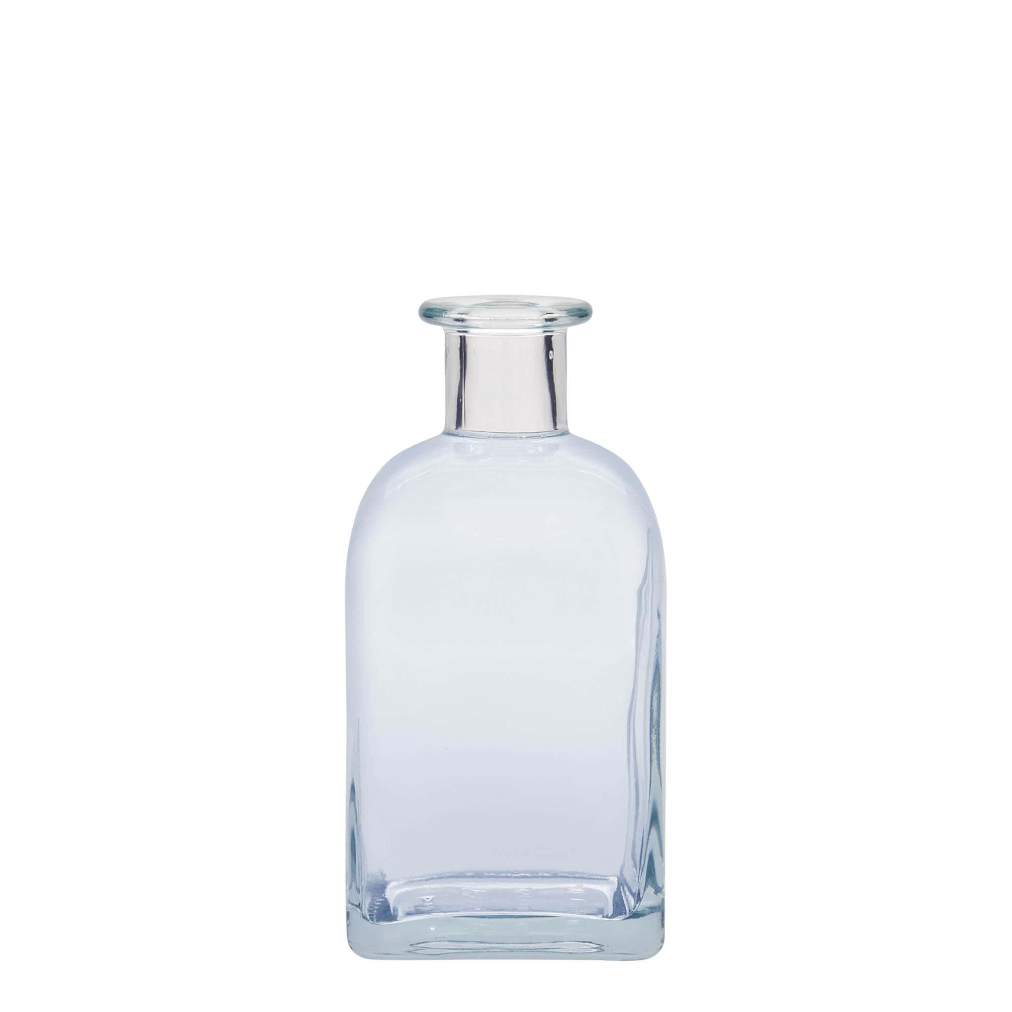 350 ml apoteksglasflaska Carré, kvadratisk, mynning: kork