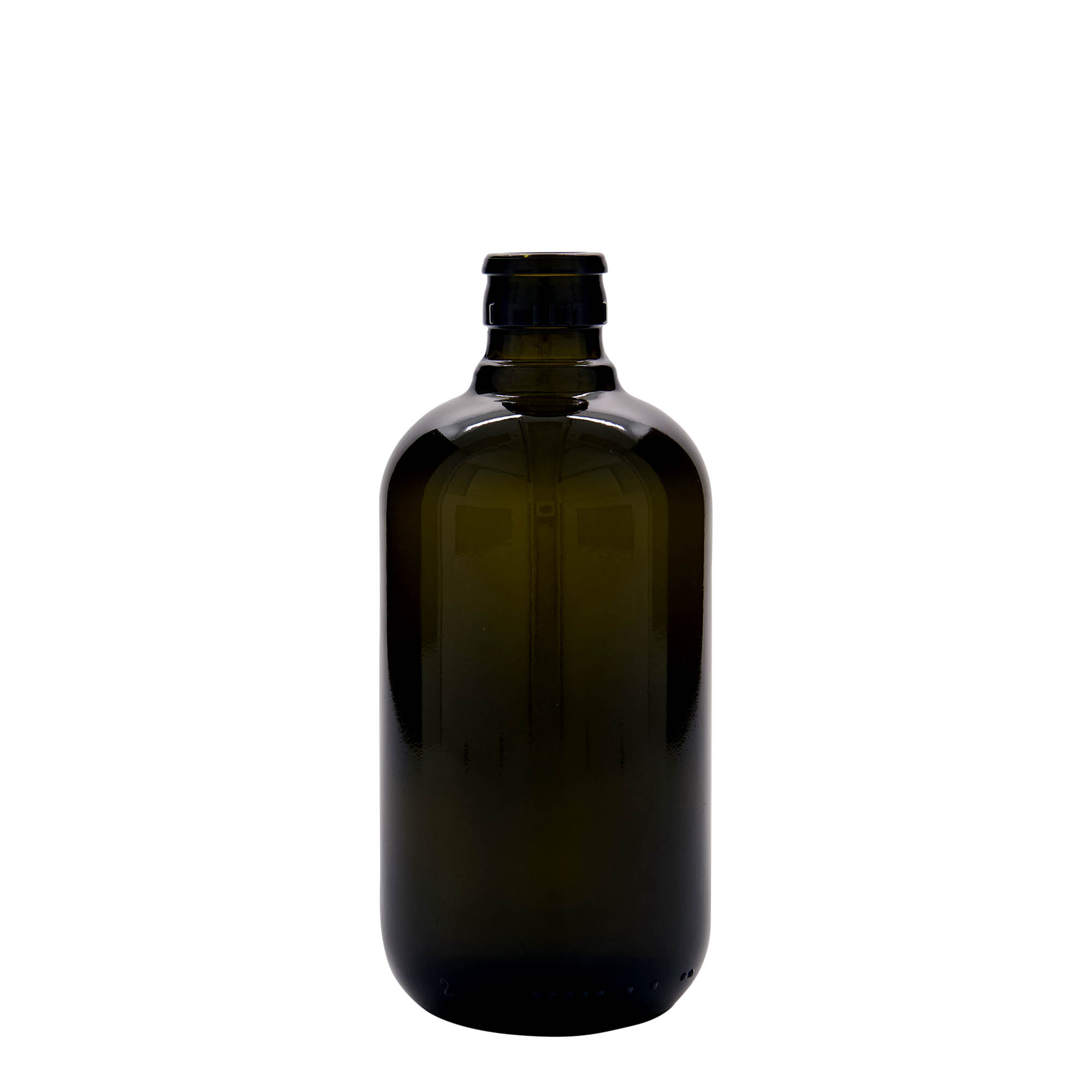 500 ml vinäger-/oljeflaska 'Biolio', glas antikgrönt, mynning: DOP