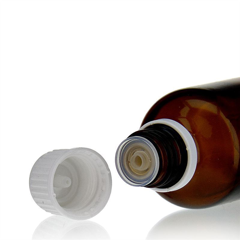 Skruvlock med droppinsats, PE-plast, vit, för mynning: DIN 18 Skruvlock med droppinsats, PE-plast, vit, för mynning: DIN 18