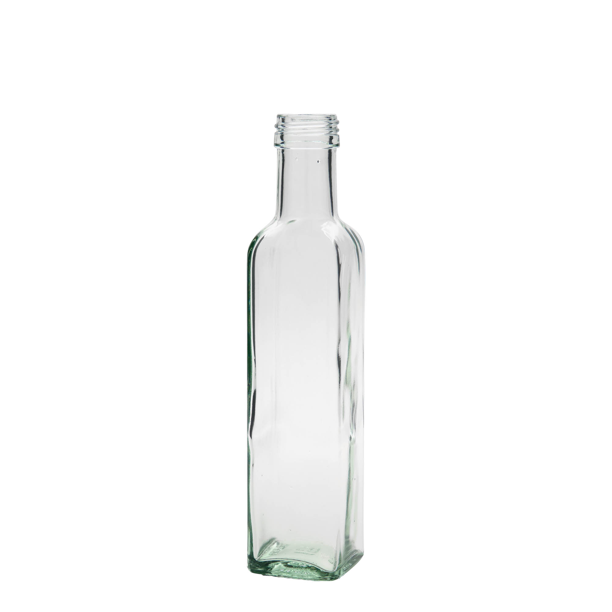 250 ml glasflaska 'Marasca', fyrkantig, öppning: PP 31,5 250 ml glasflaska 'Marasca', fyrkantig, öppning: PP 31,5