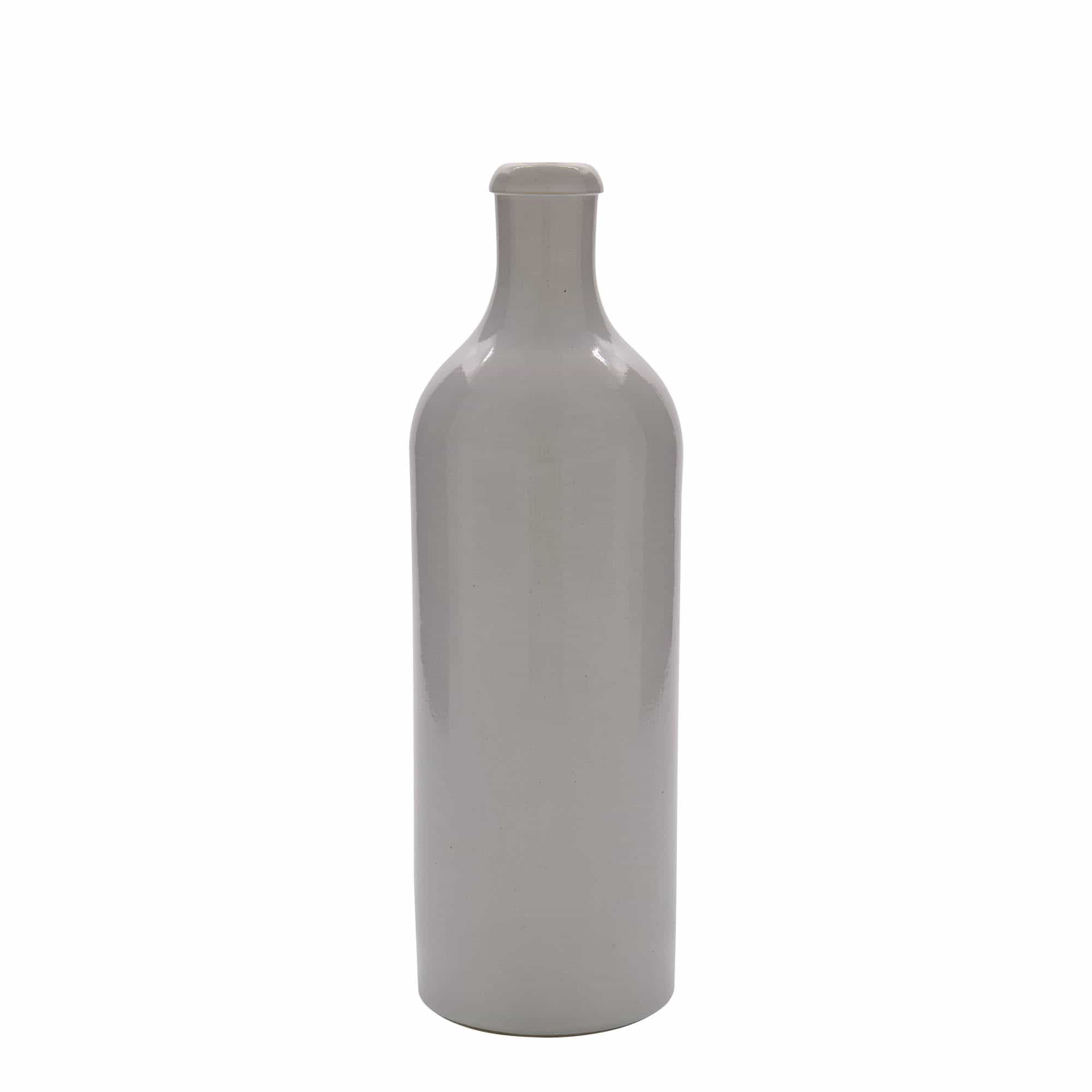 750 ml lerkrus, stengods, vit, mynning: kork 750 ml lerkrus, stengods, vit, mynning: kork