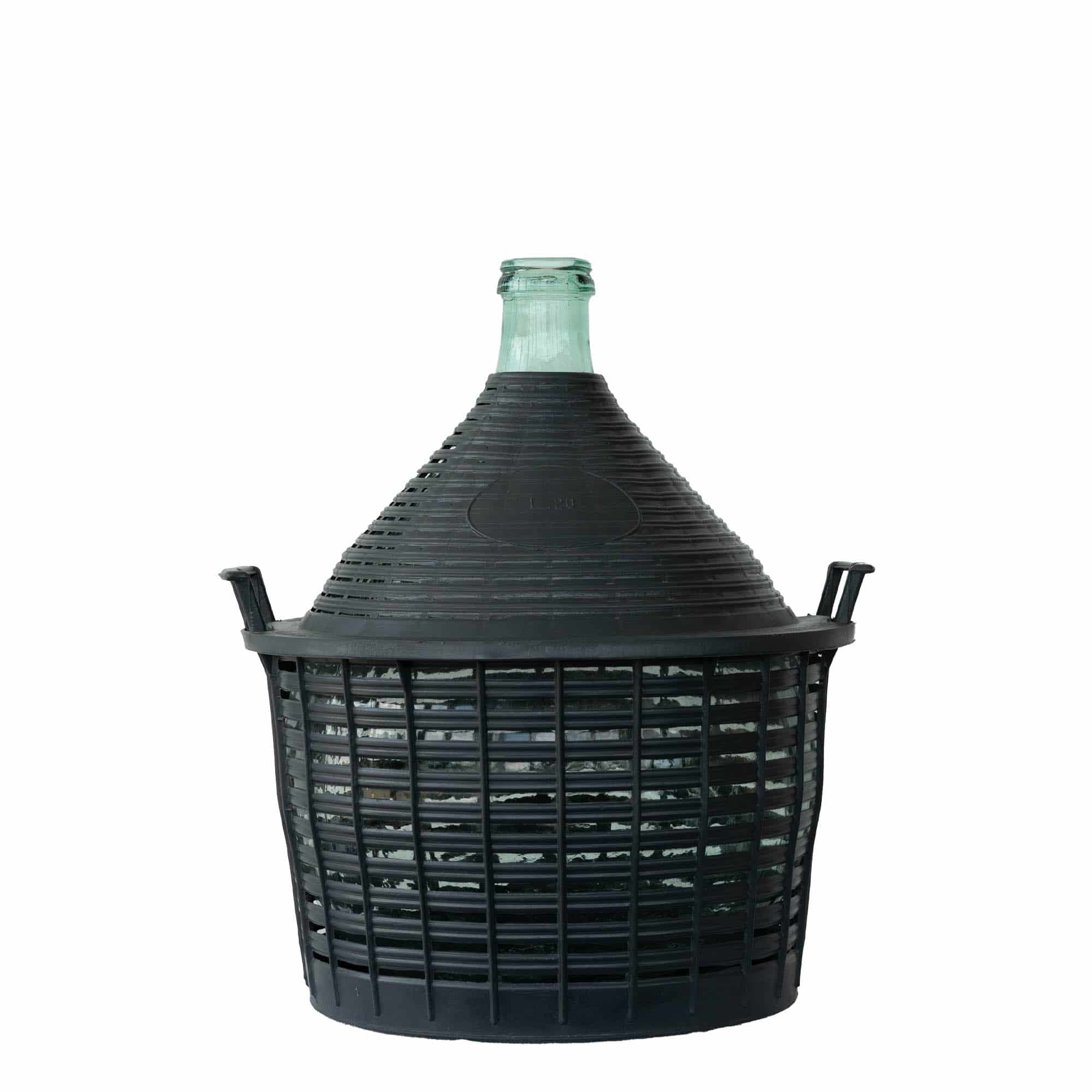 20 l ballongflaska smal hals, glas, mynning: snäpplock