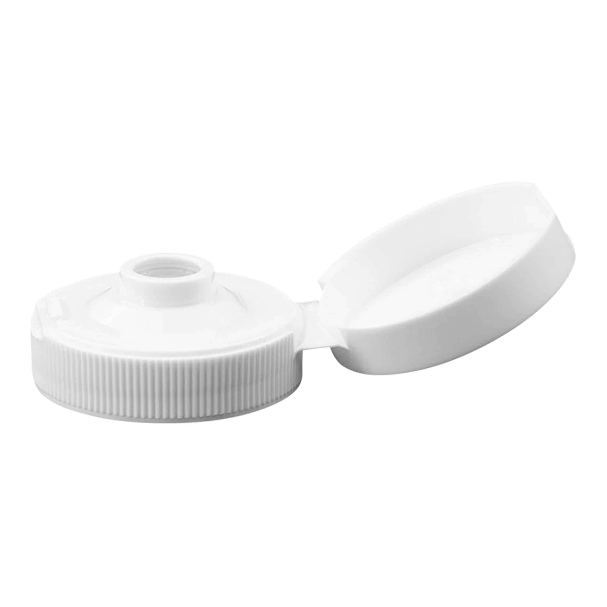 Skruvlock med gångjärn, PP-plast, vitt, för öppning: 38/400