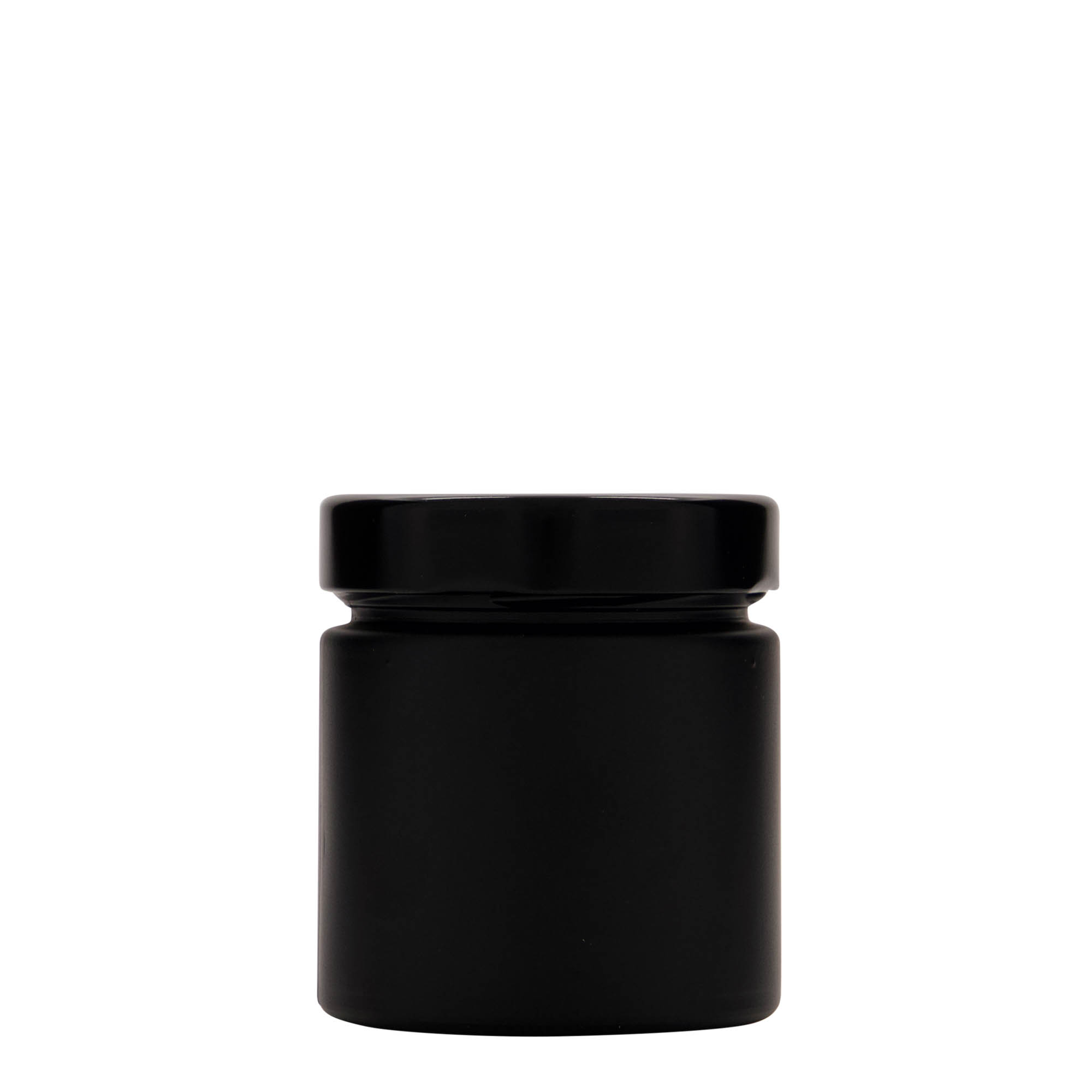220 ml Rundglas 'Aurora', svart, mynning: Deep-Twist-Off (DTO 66)