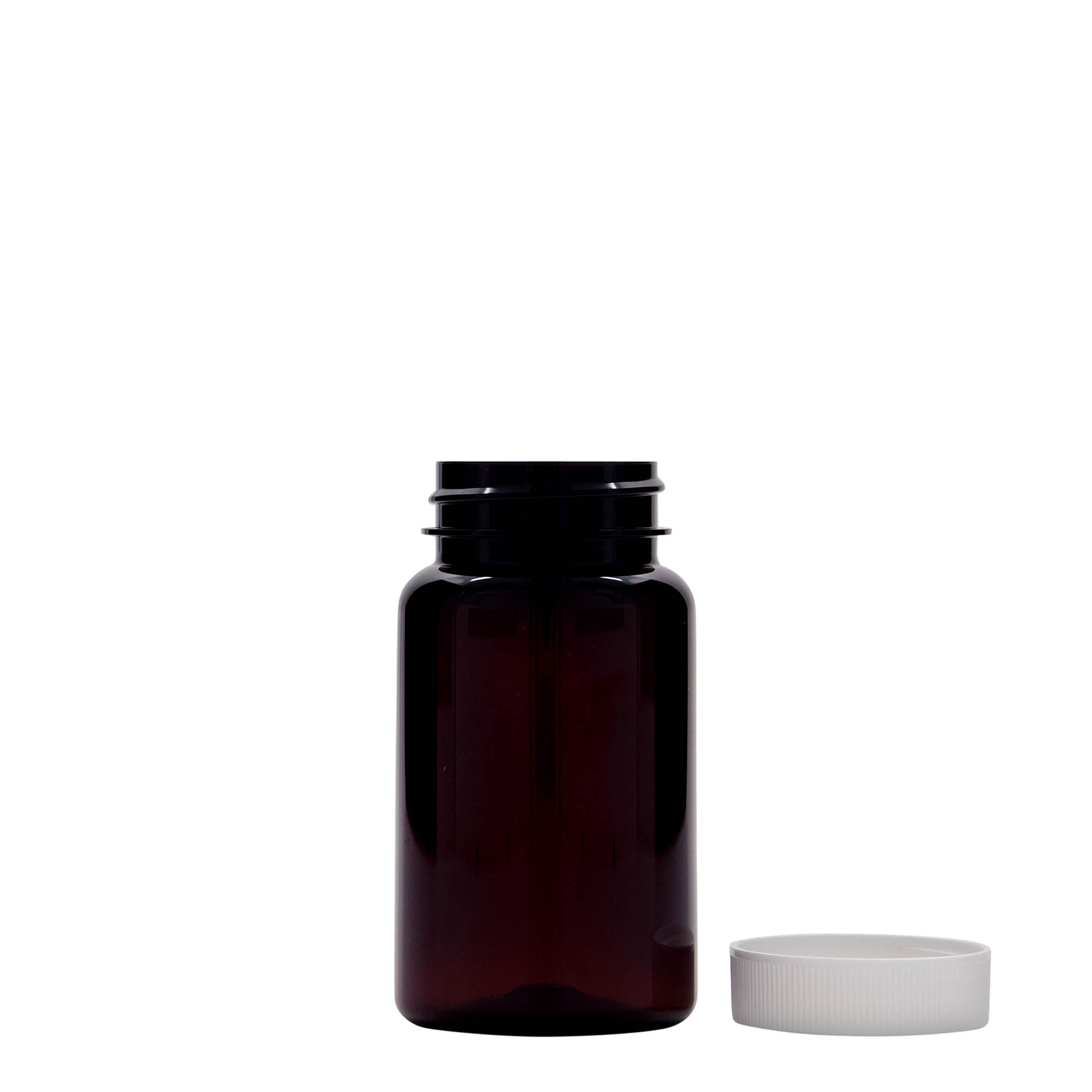 100 ml PET-flaska, plast, brun, öppning: 38/400 100 ml PET-flaska, plast, brun, öppning: 38/400