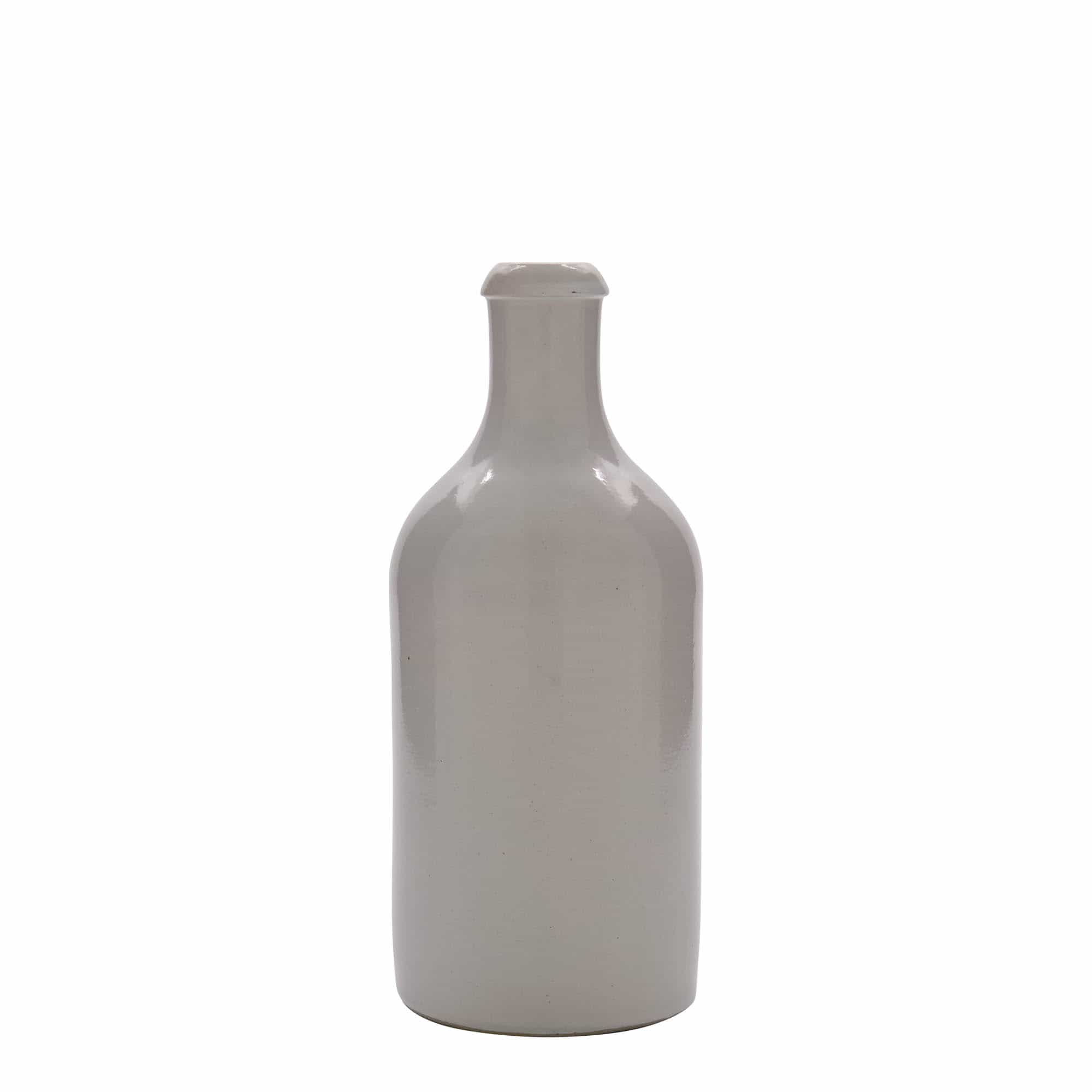 500 ml lerkrus, stengods, vit, mynning: kork 500 ml lerkrus, stengods, vit, mynning: kork