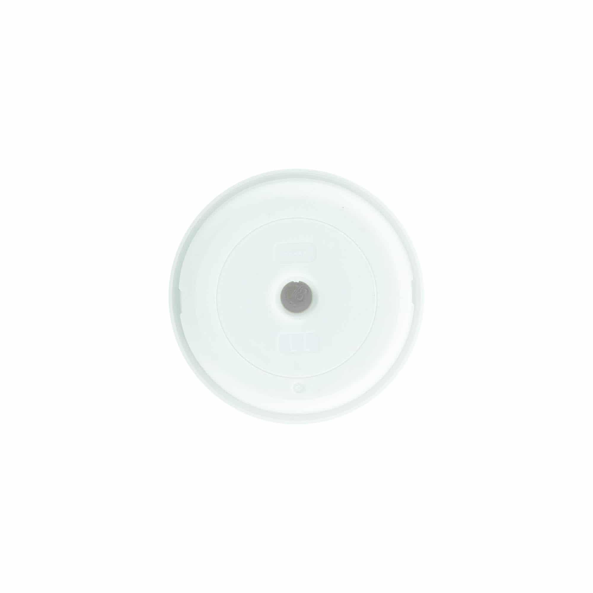 Airless-dispenserpump "Mezzo", typ D, PP-plast, vit med matt silvermetalliserad kåpa