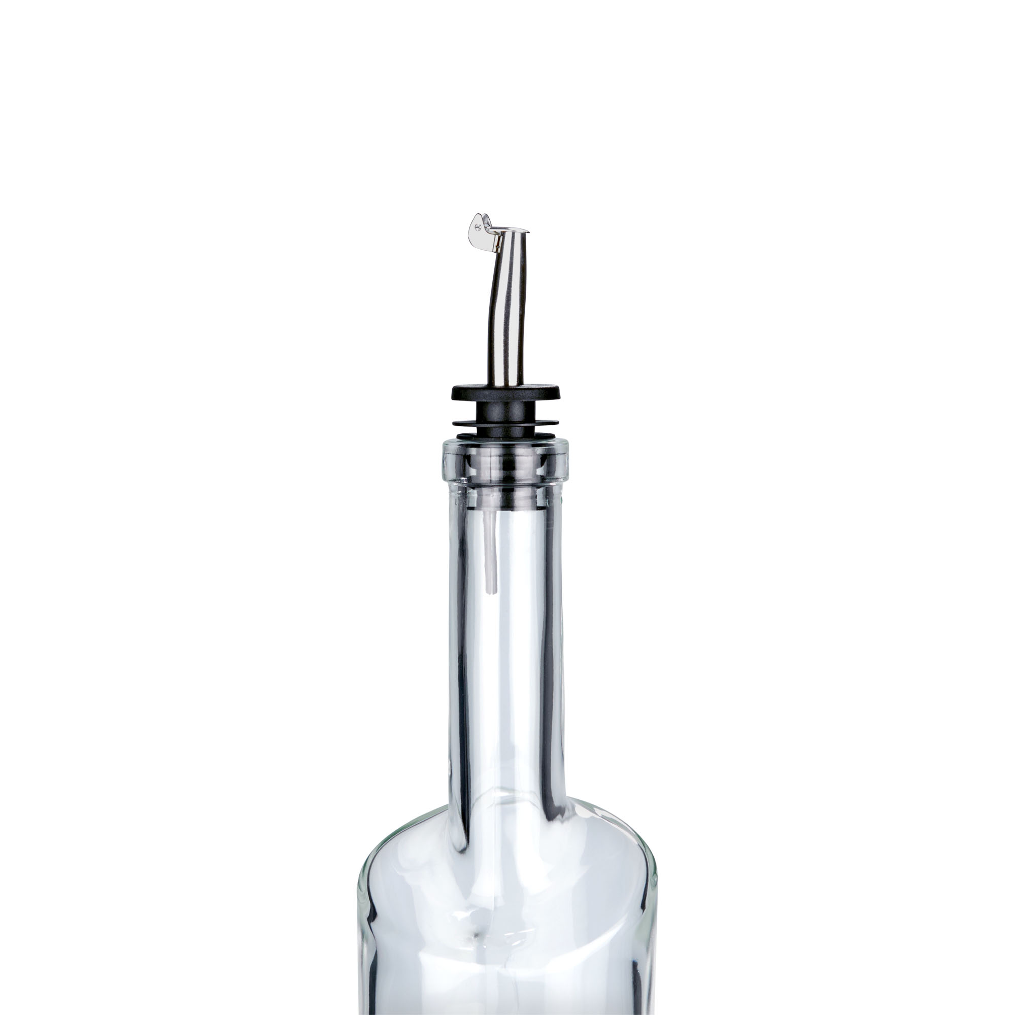 Hällpip i rostfritt stål med metallklaff, rostfritt stål, silver