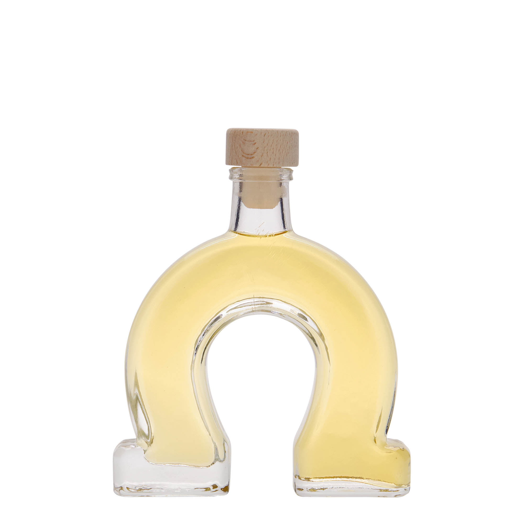 100 ml glasflaska 'Hästsko', öppning: kork