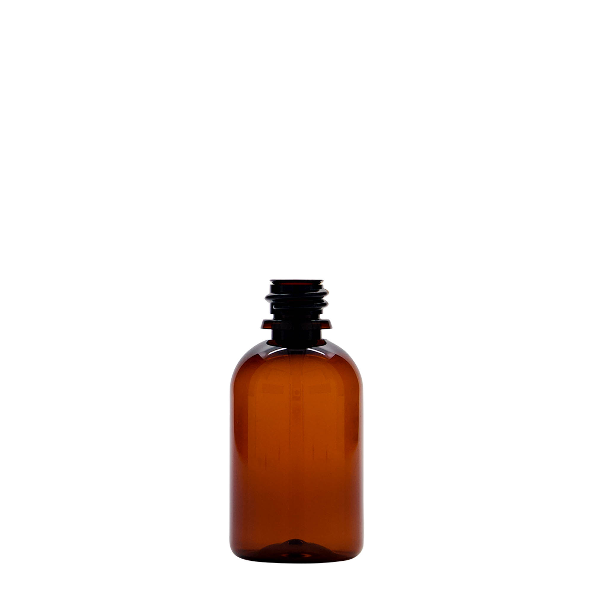 50 ml PET-medicinflaska 'Easy Living', brun, plast, mynning: DIN 18