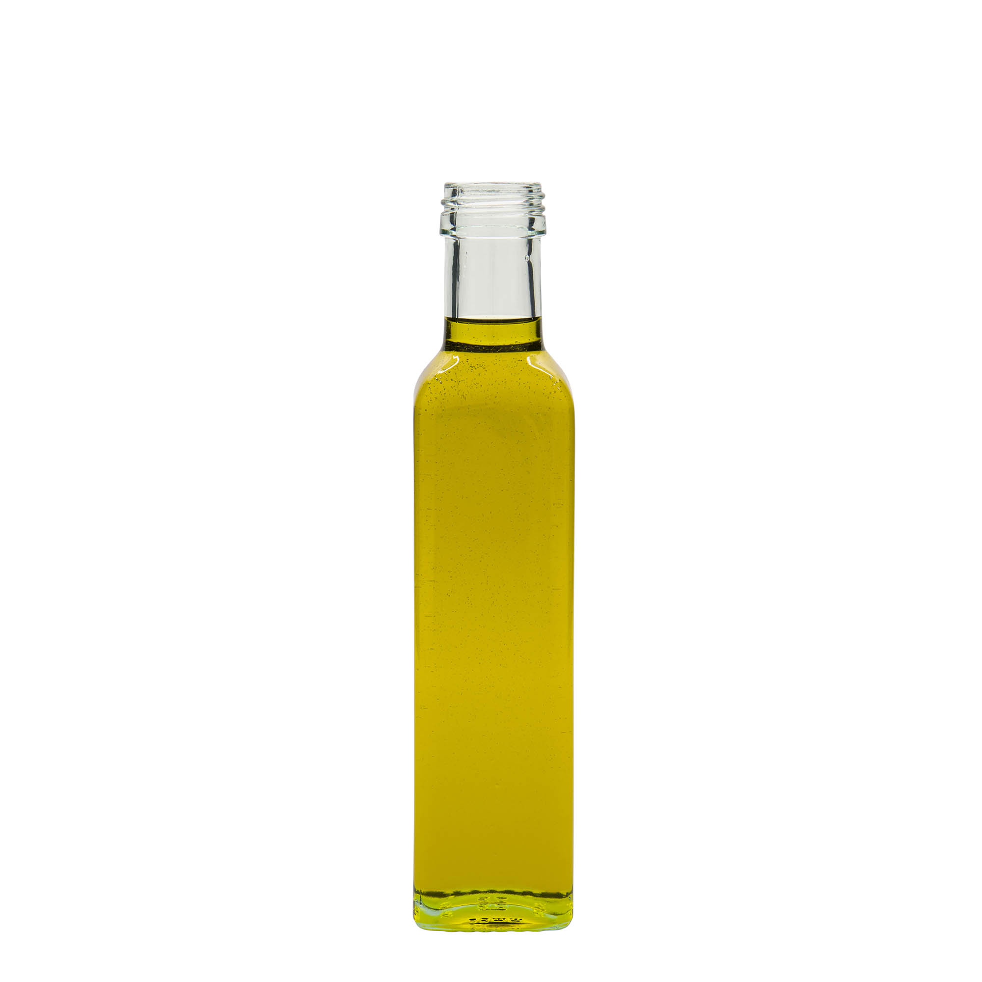250 ml glasflaska 'Marasca', fyrkantig, öppning: PP 31,5 250 ml glasflaska 'Marasca', fyrkantig, öppning: PP 31,5
