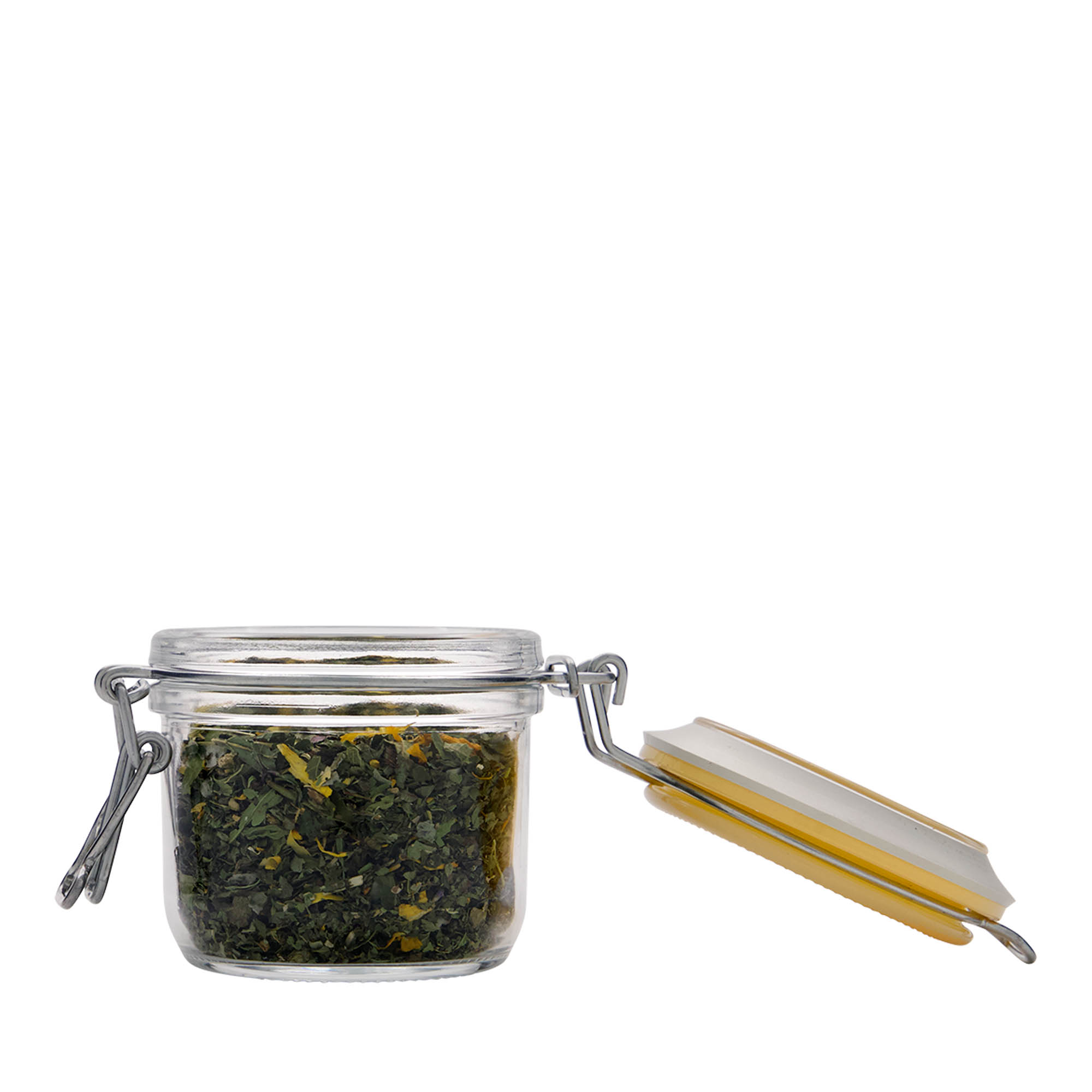 200 ml trådspänneglas 'Fido', gul, öppning: trådspännelåsning 200 ml trådspänneglas 'Fido', gul, öppning: trådspännelåsning