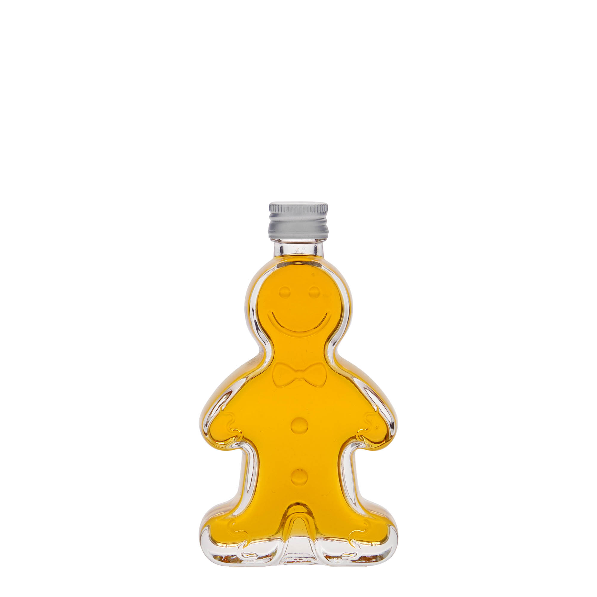 50 ml glasflaska 'Lebkuchenmann', öppning: PP 18 50 ml glasflaska 'Lebkuchenmann', öppning: PP 18