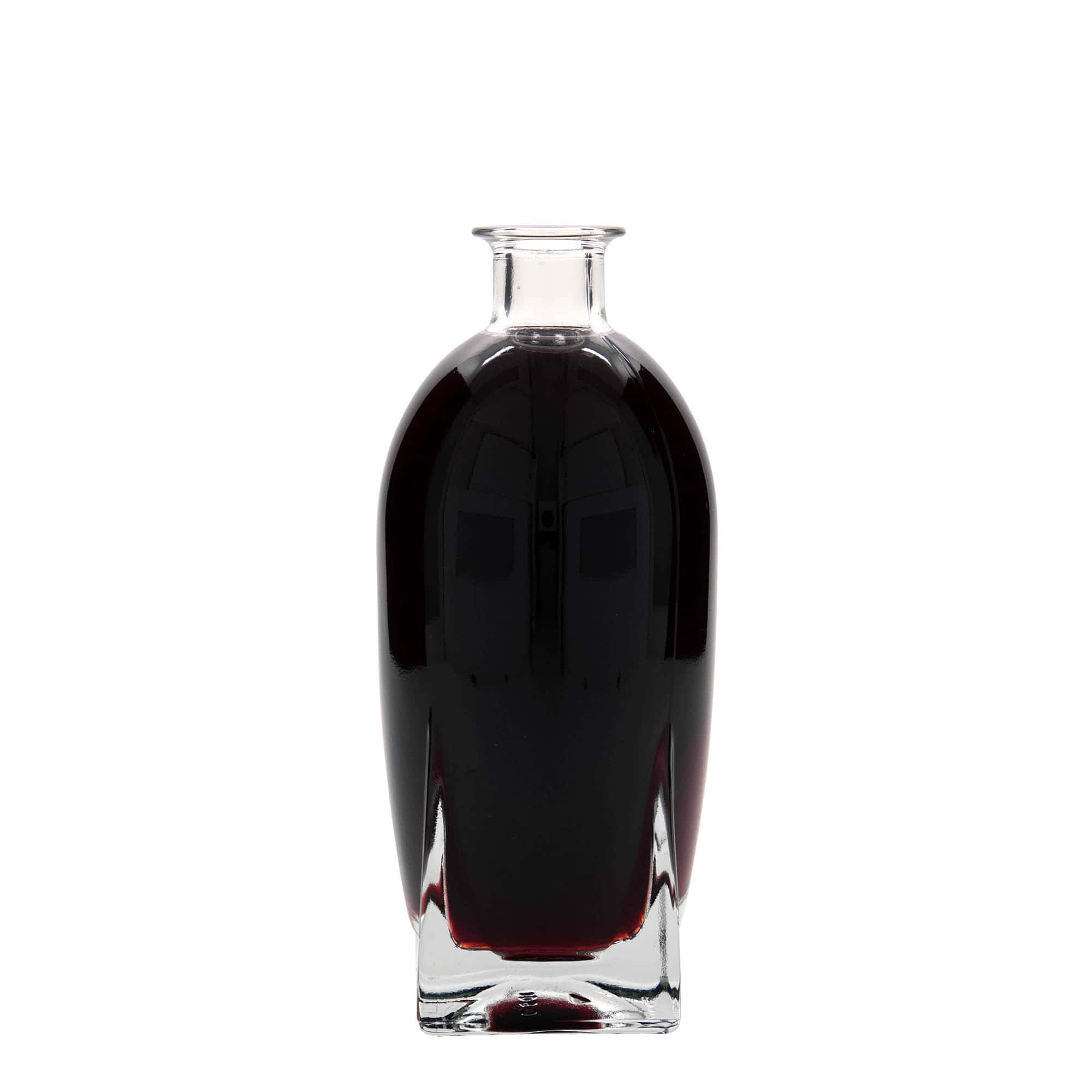 500 ml glasflaska 'Zino', fyrkantig, mynning: kork