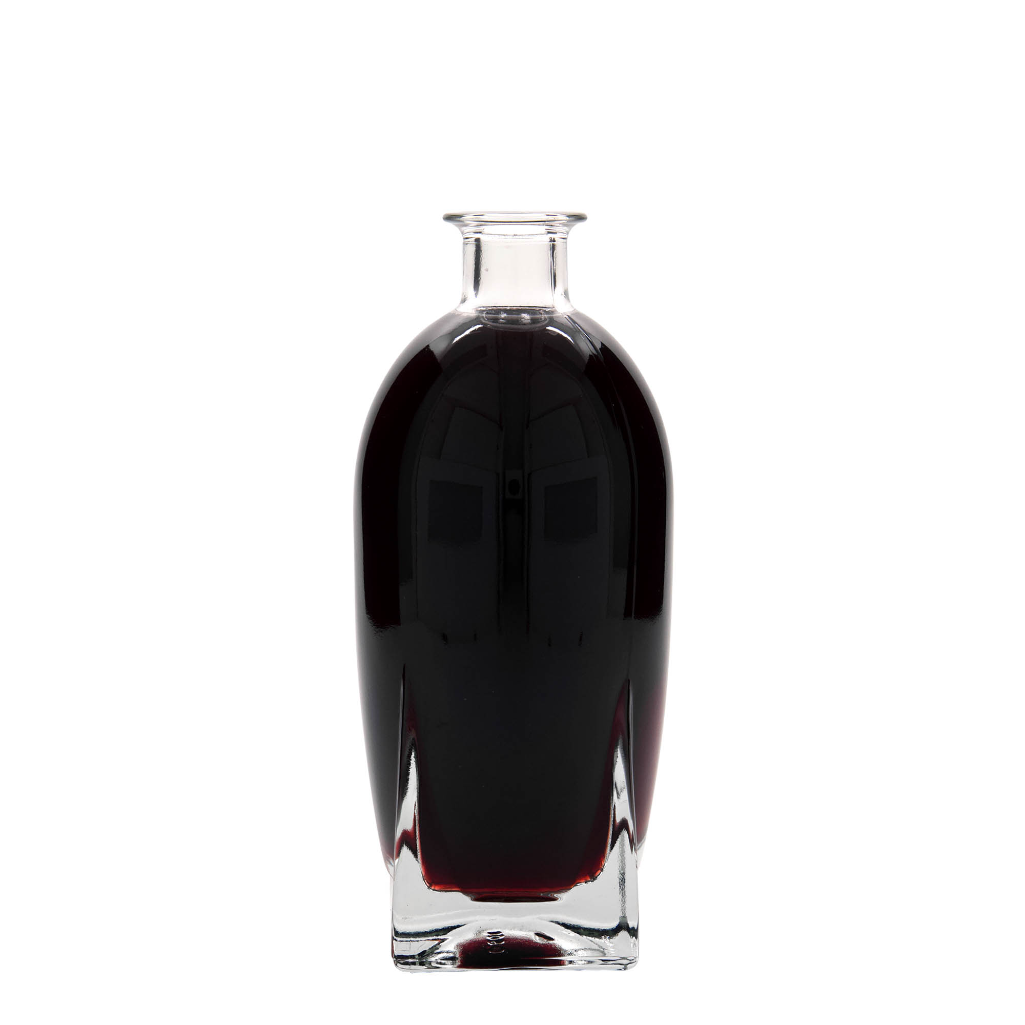 500 ml glasflaska 'Zino', fyrkantig, mynning: kork