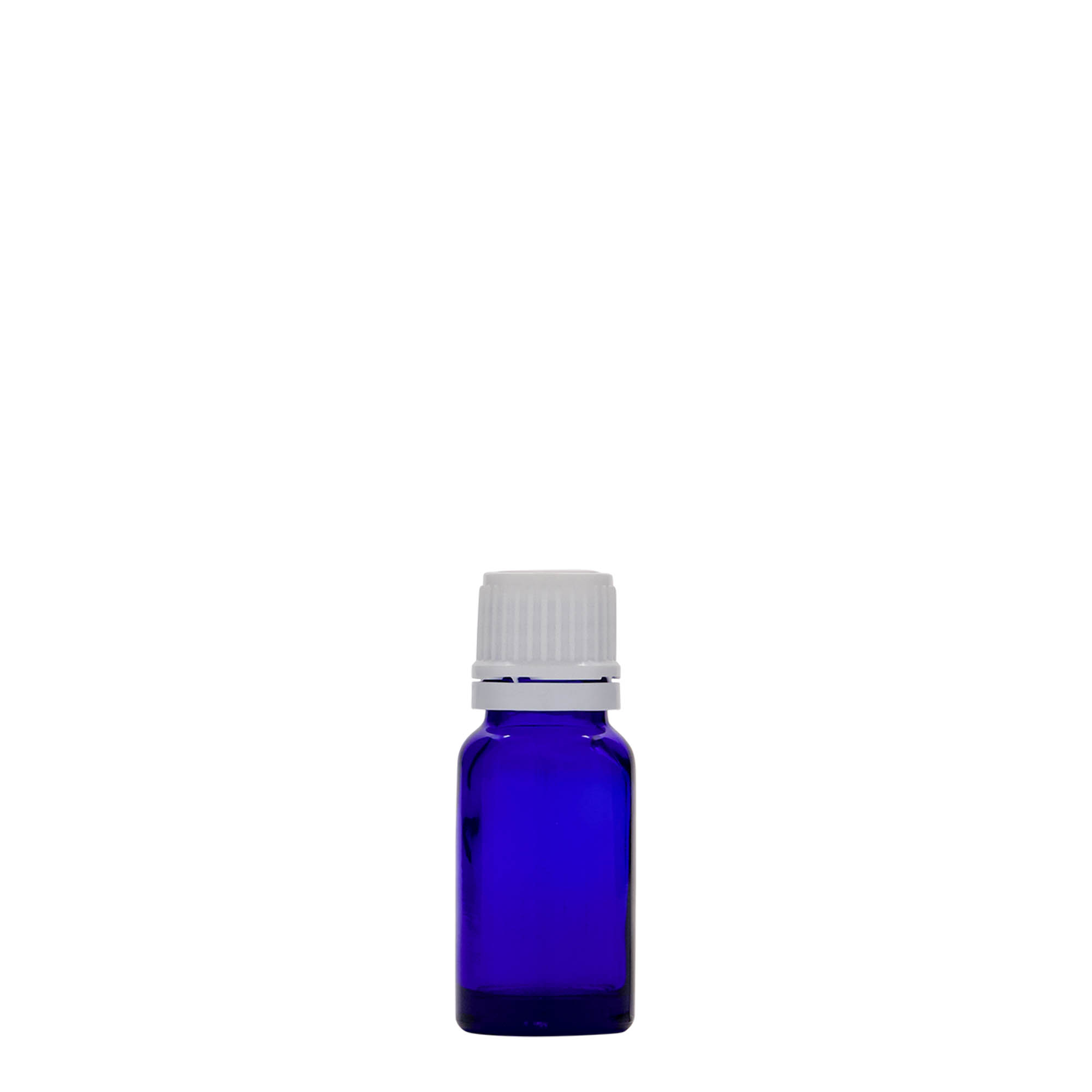 10 ml medicinflaska, glas, kungligt blå, mynning: DIN 18 10 ml medicinflaska, glas, kungligt blå, mynning: DIN 18