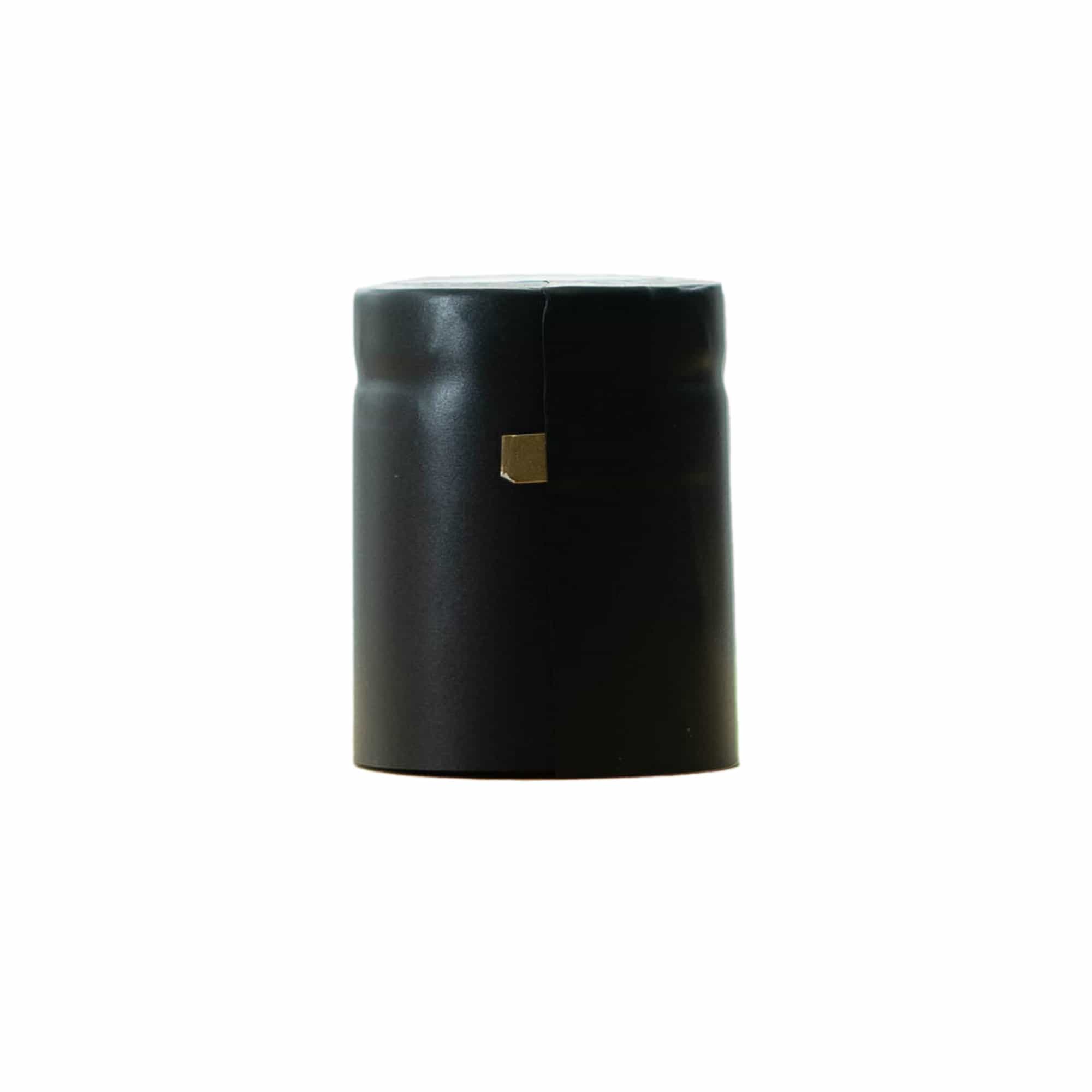 Krympkapsel 32x41, PVC-plast, svart Krympkapsel 32x41, PVC-plast, svart
