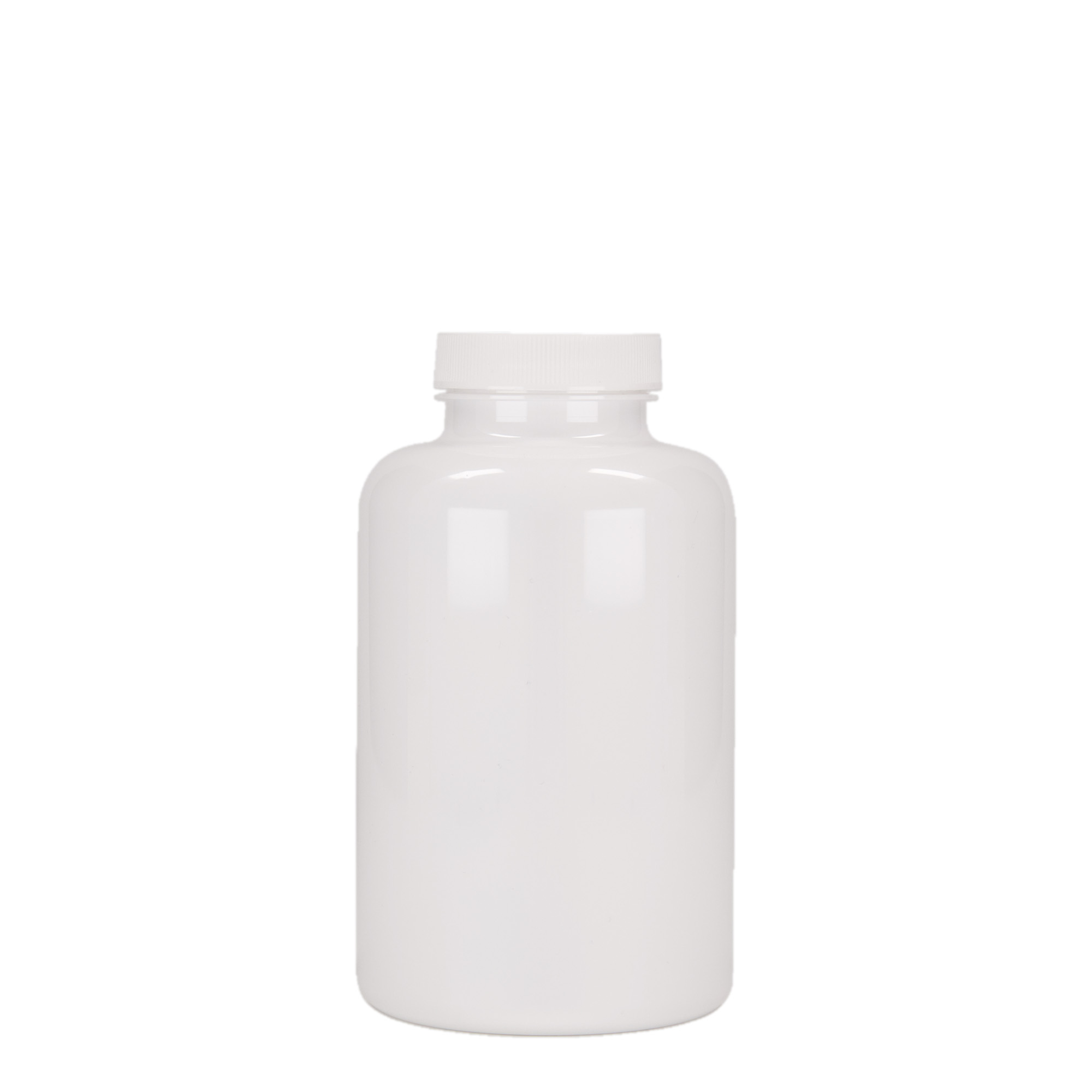 500 ml PET-flaska, plast, vit, öppning: 45/400