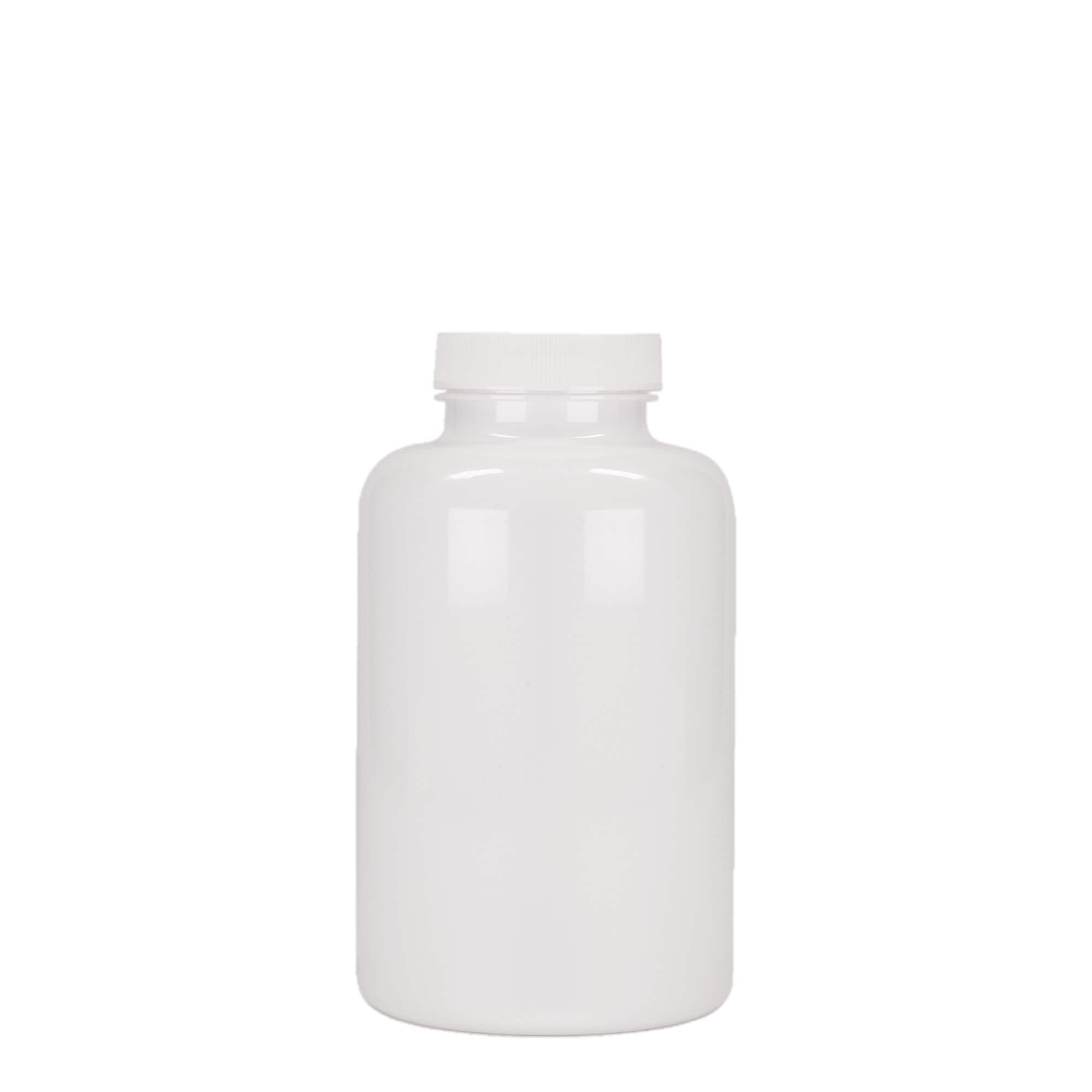 500 ml PET-flaska, plast, vit, öppning: 45/400