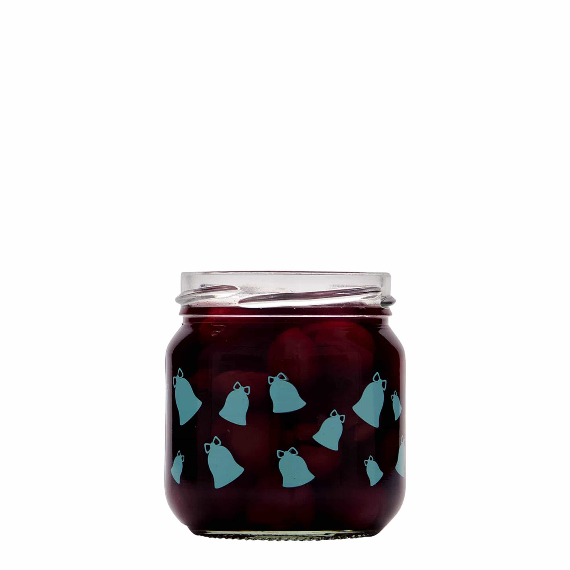 212 ml rund glas, motiv: Kling, klocka, öppning: twist-off (TO 66)