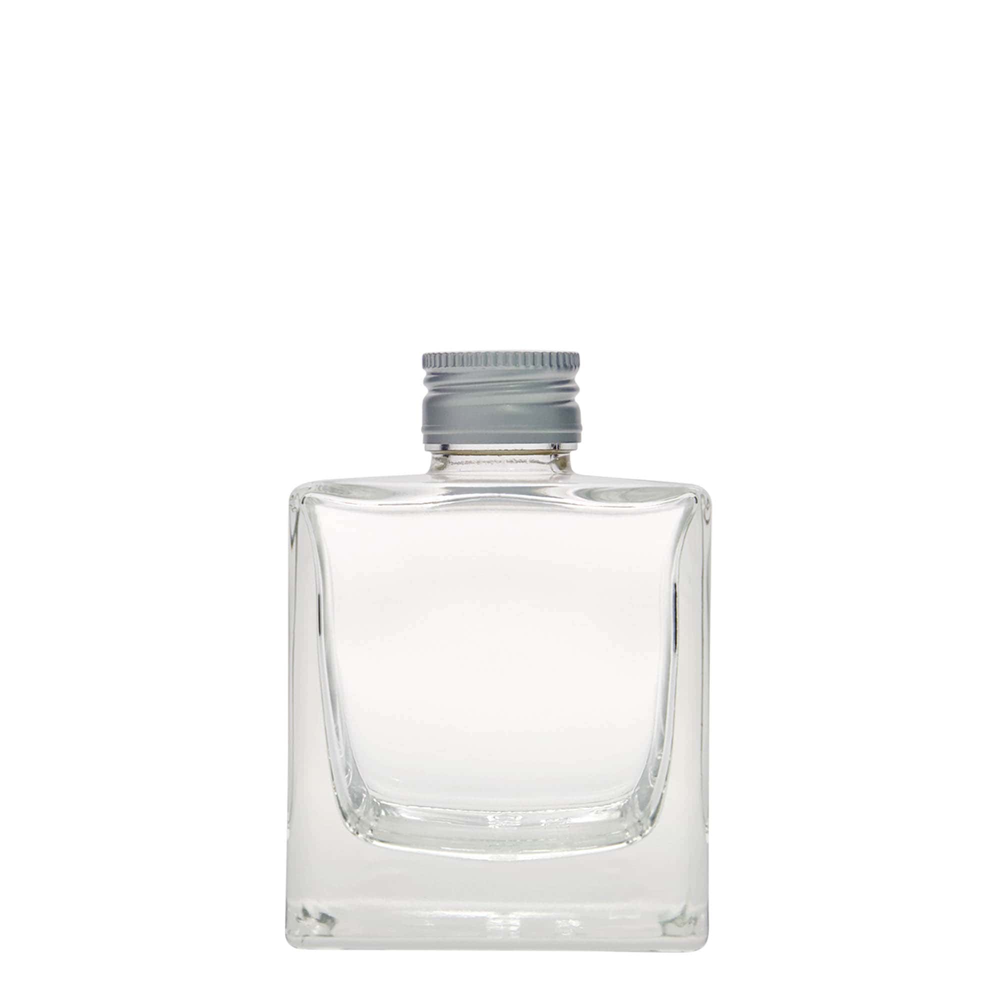 200 ml glasflaska 'Cube', fyrkantig, öppning: PP 28