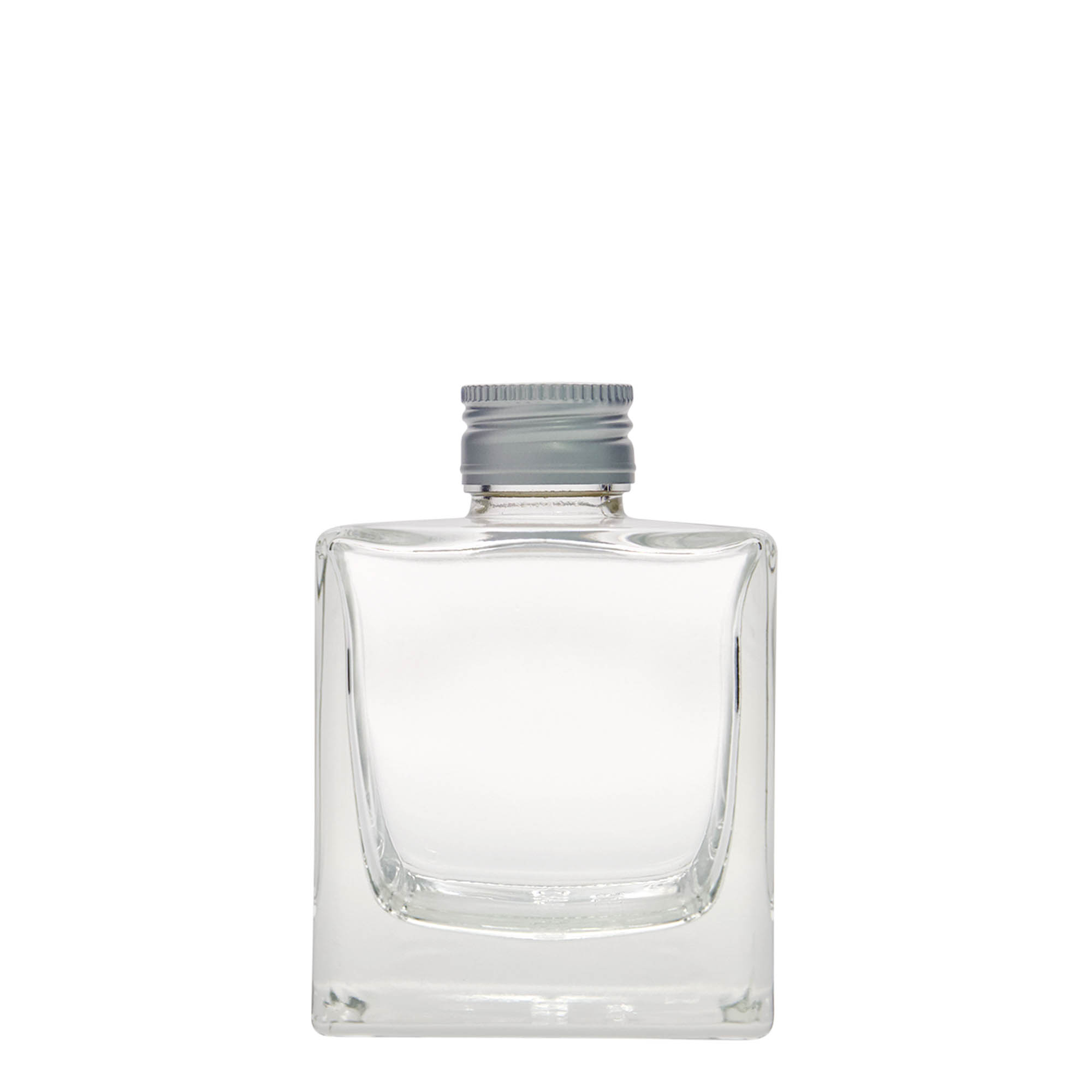 200 ml glasflaska 'Cube', fyrkantig, öppning: PP 28