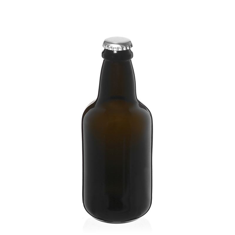 330 ml ölflaska 'Era', glas, antikgrön, öppning: kapsyl