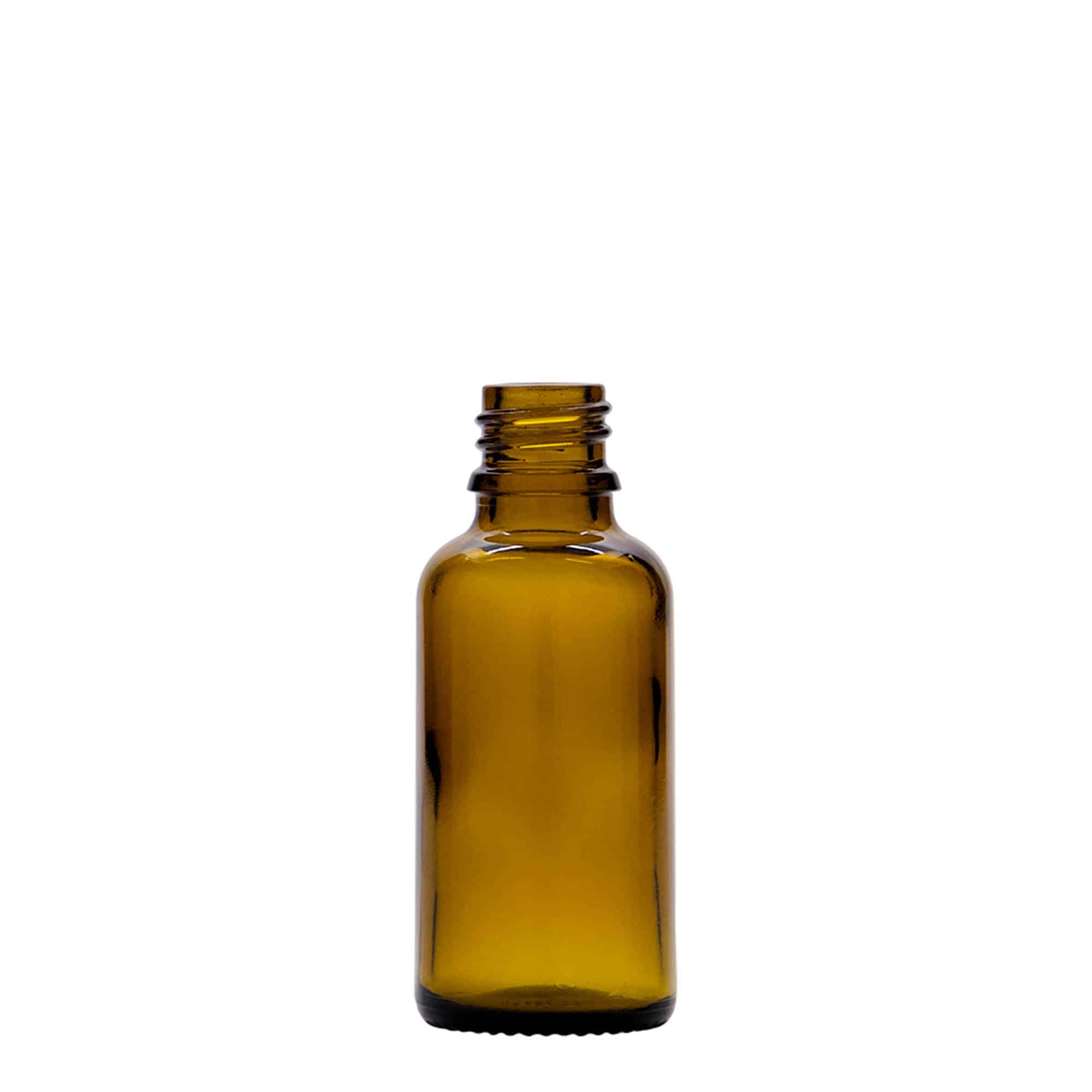 30 ml flaska med pipett, medicin, glas, brun, mynning: DIN 18 30 ml flaska med pipett, medicin, glas, brun, mynning: DIN 18