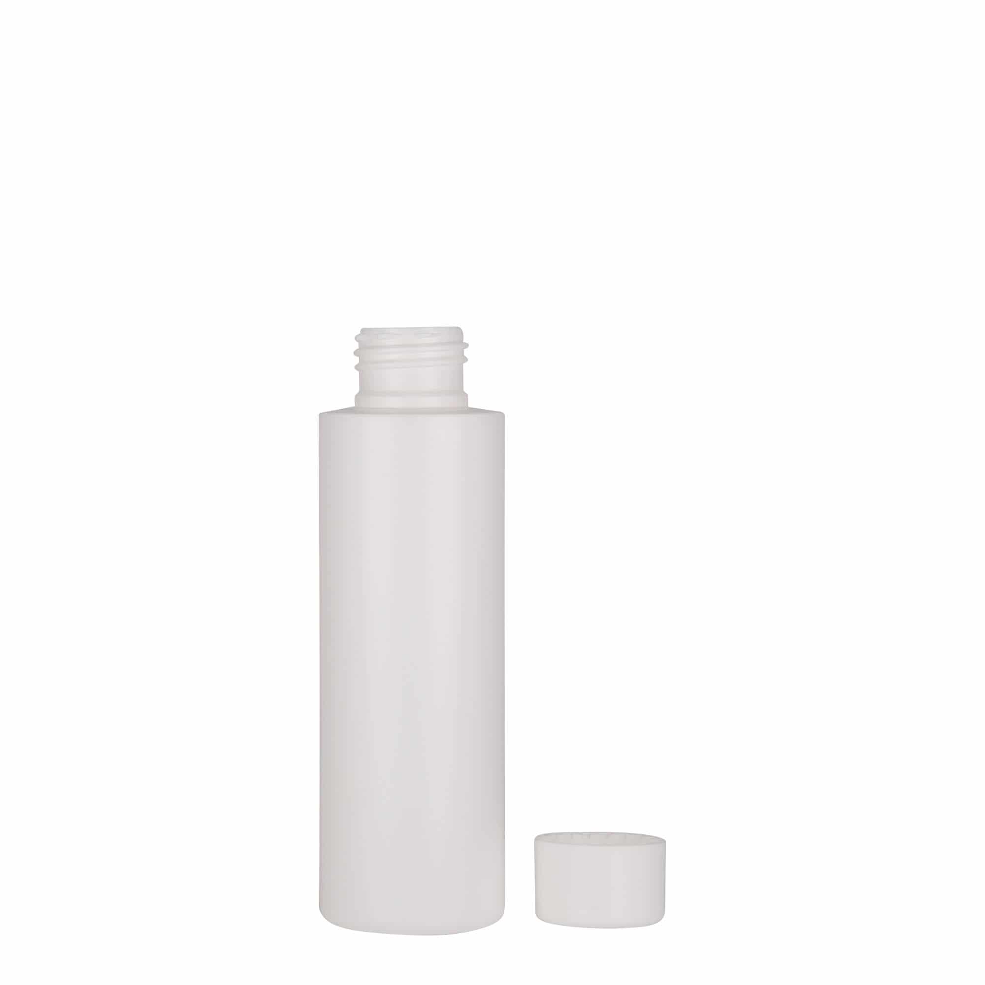 100 ml plastflaska 'Pipe', HDPE, vit, mynning: GPI 24/410
