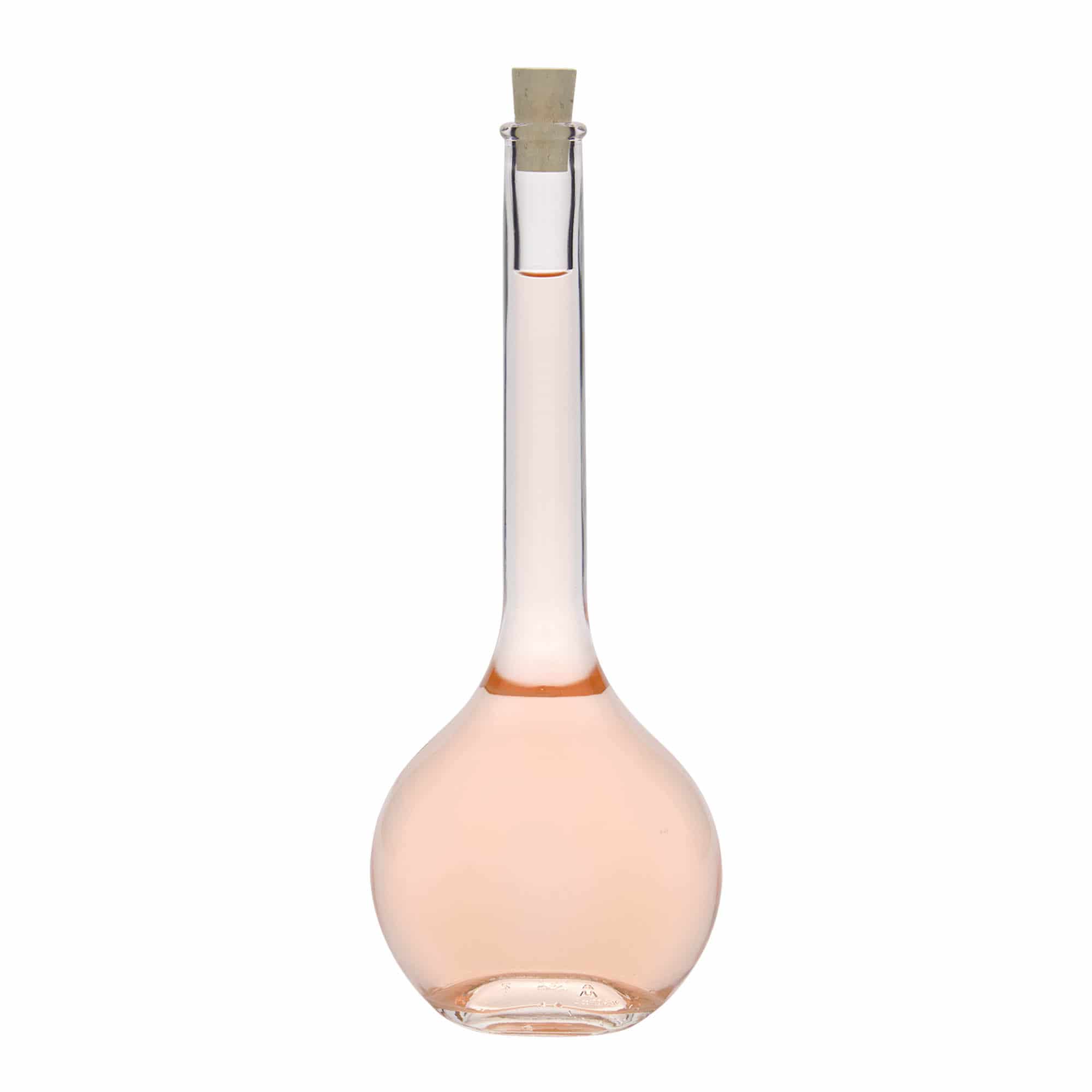 500 ml glasflaska 'Contessa', oval, mynning: kork