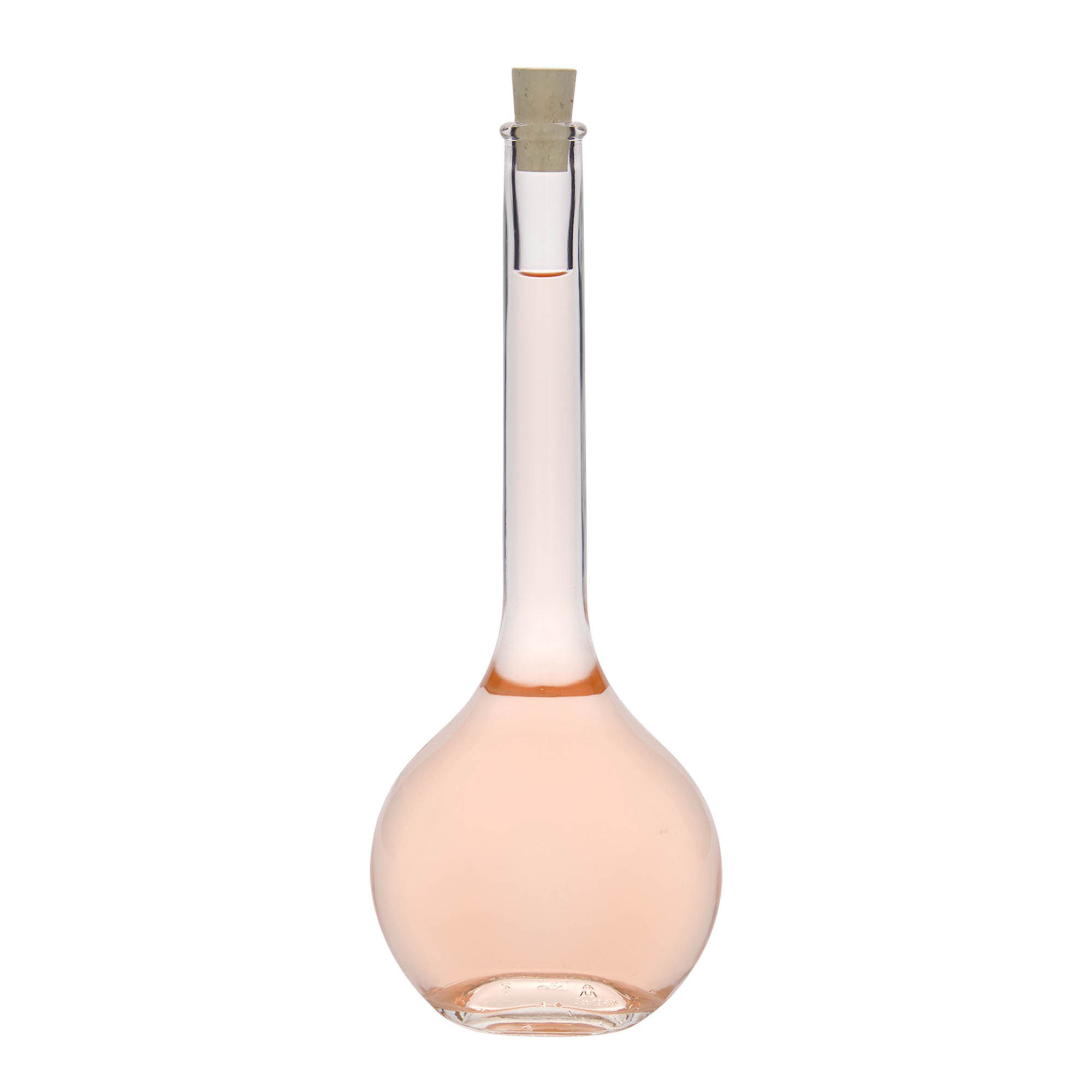 500 ml glasflaska 'Contessa', oval, öppning: kork