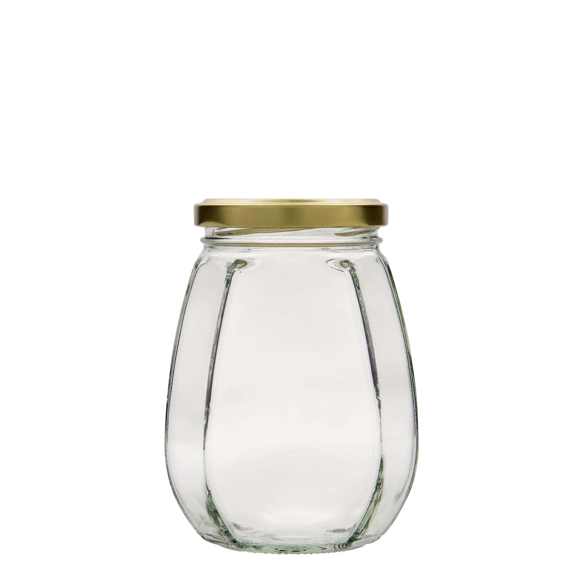 385 ml smyckesglas, sexkantigt, mynning: Twist-Off (TO 63)