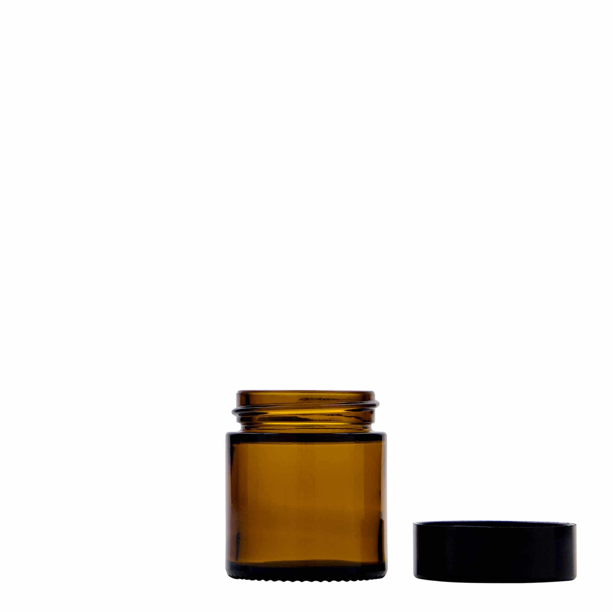 30 ml burk 'Brown Line', glas, brun, öppning: skruvlock