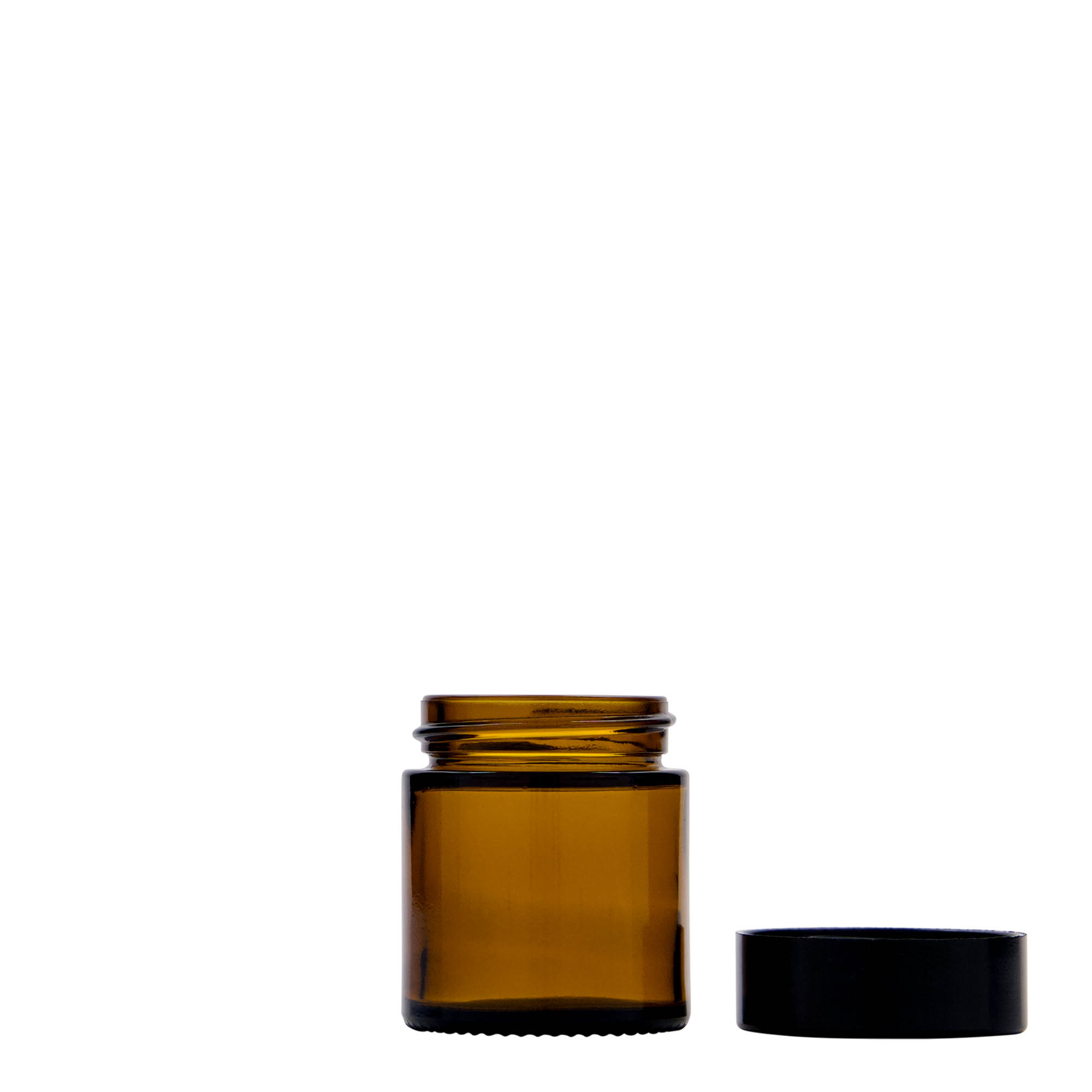 30 ml burk 'Brown Line', glas, brun, öppning: skruvlock 30 ml burk 'Brown Line', glas, brun, öppning: skruvlock