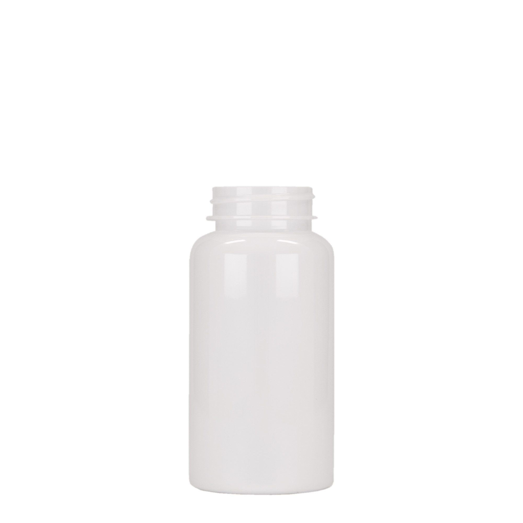 150 ml PET-packer, plast, vit, mynning: 38/400