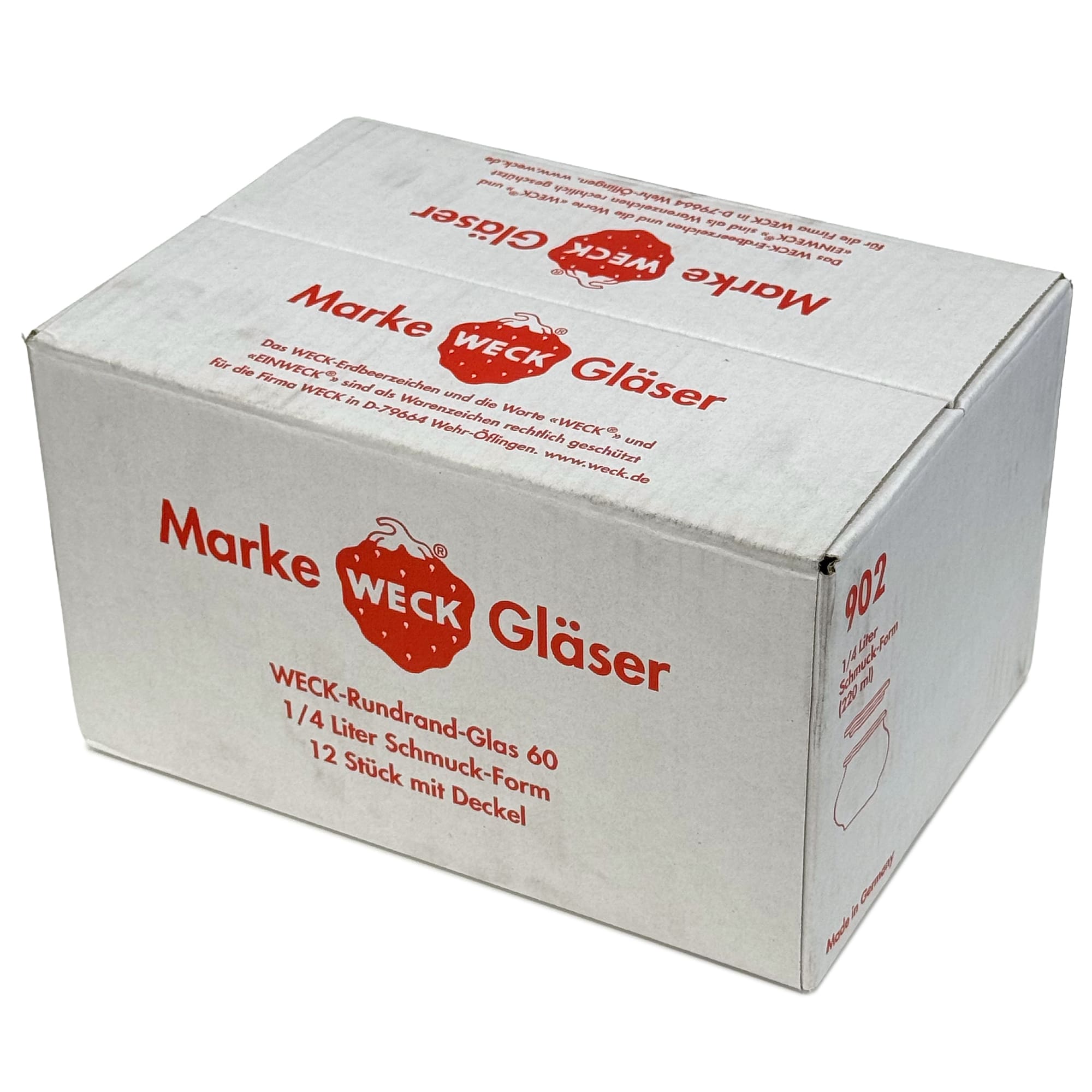 6x 220 ml WECK-smyckesglas med glaslock RR 60
