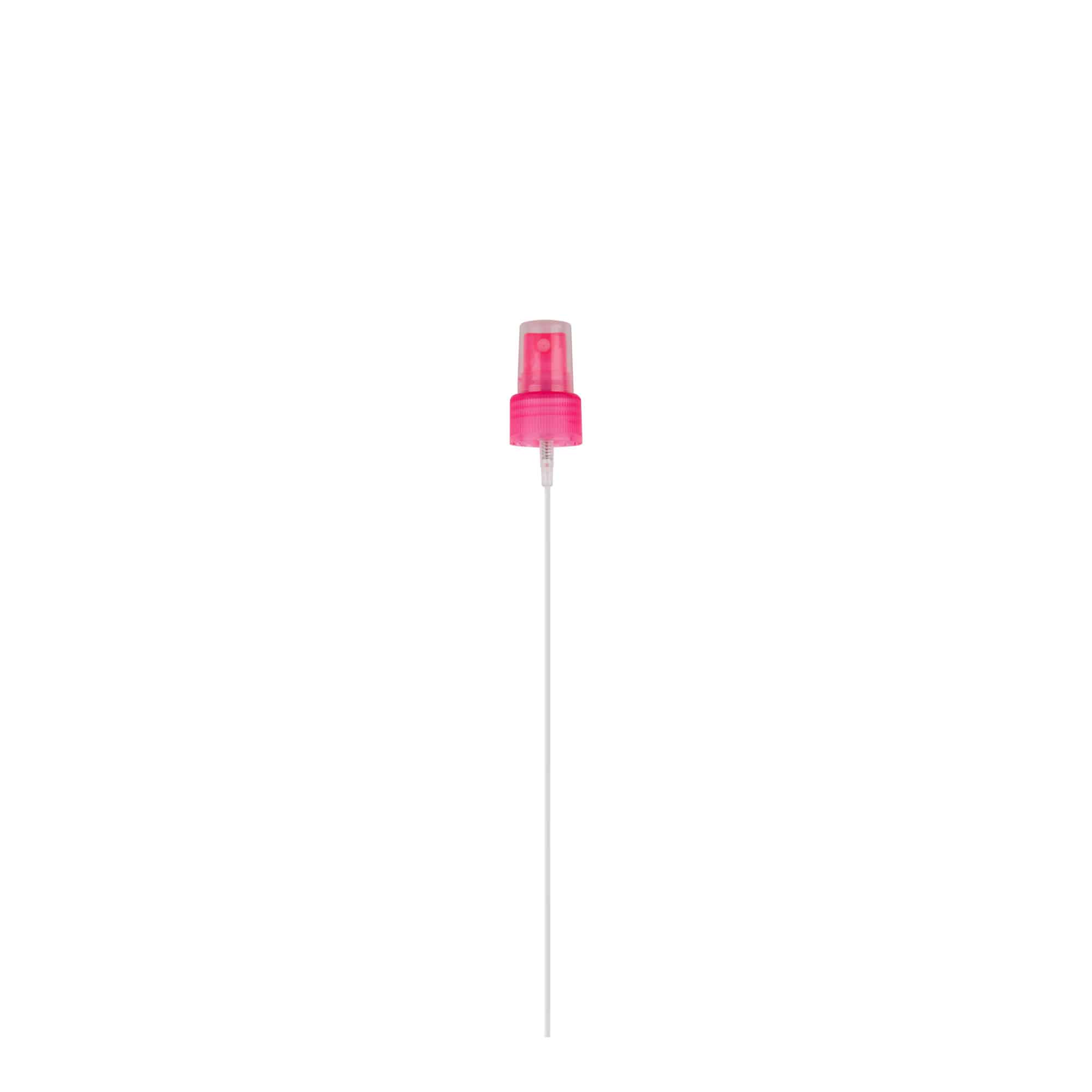 Skruvlock sprayfördelare, PP-plast, rosa, för mynning: 24/410