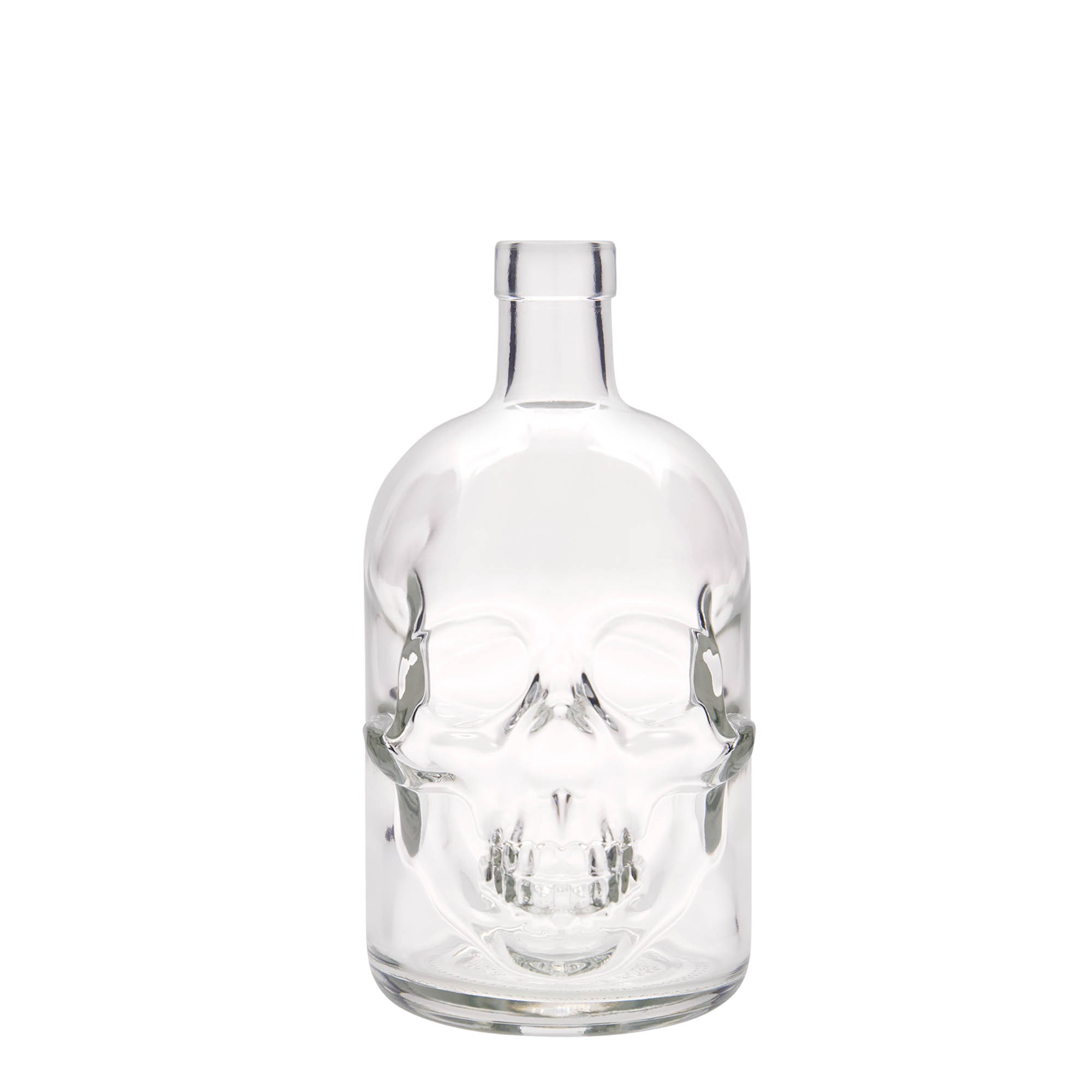 700 ml glasflaska 'Dödskalle', mynning: kork 700 ml glasflaska 'Dödskalle', mynning: kork