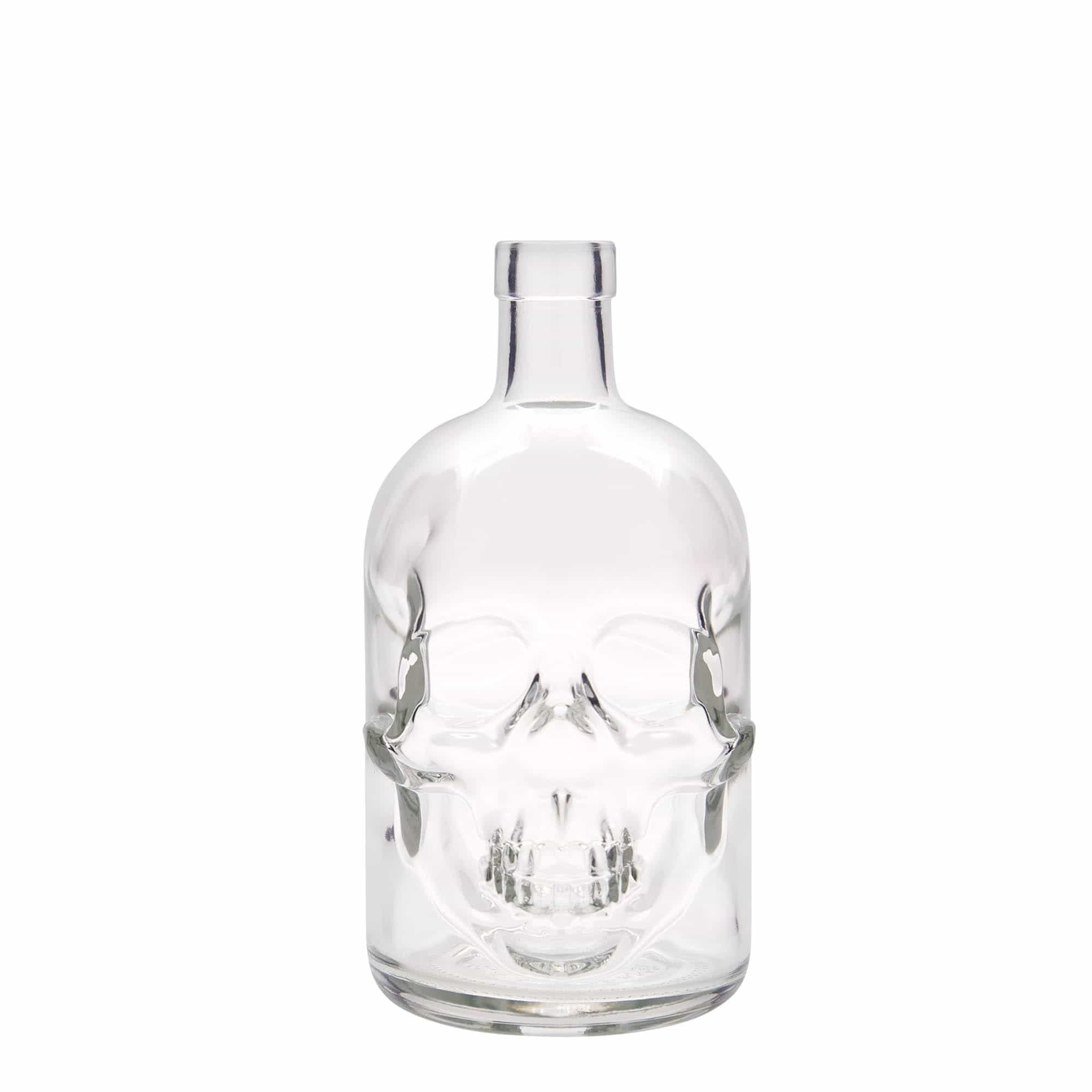 700 ml glasflaska 'Dödskalle', mynning: kork 700 ml glasflaska 'Dödskalle', mynning: kork