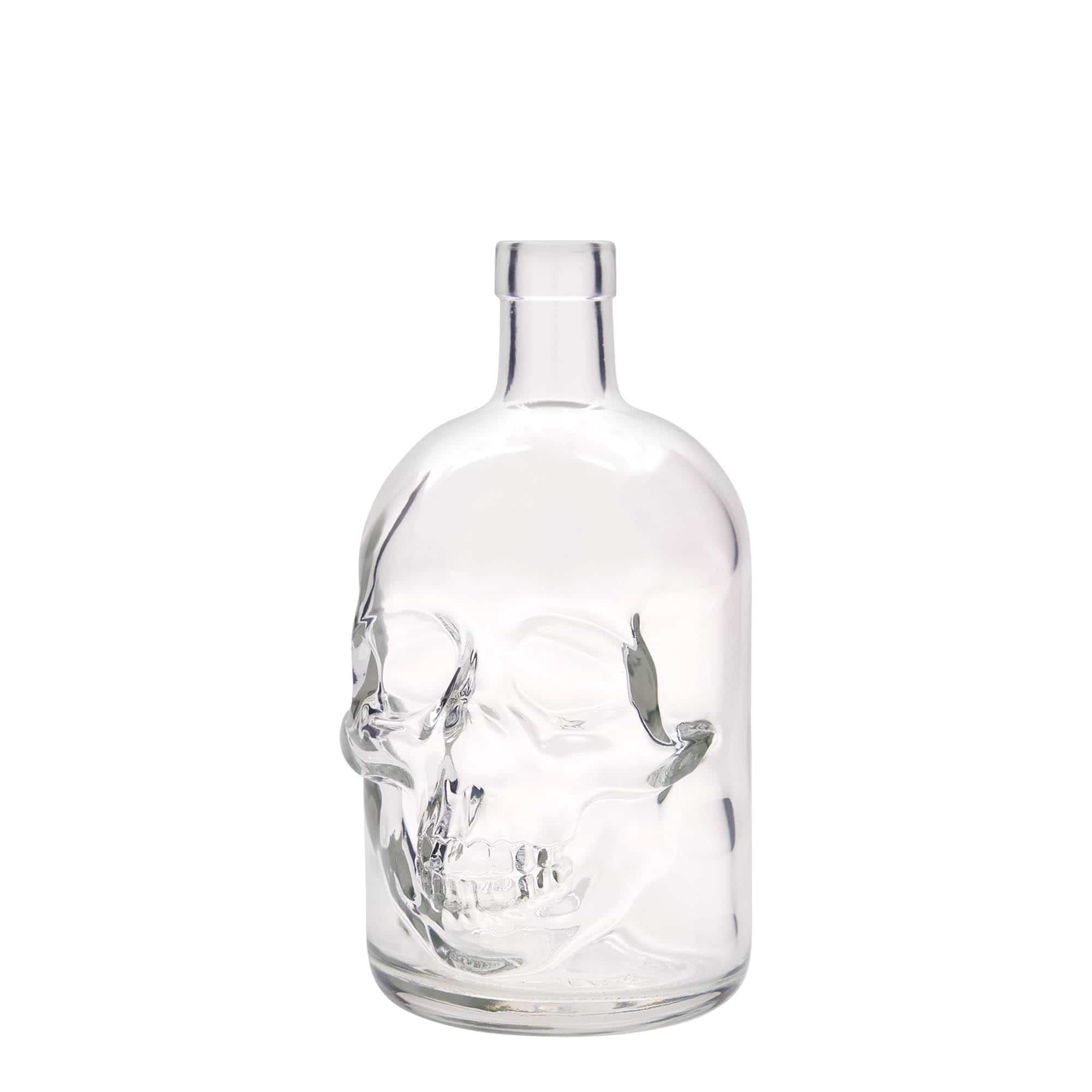 700 ml glasflaska 'Dödskalle', mynning: kork 700 ml glasflaska 'Dödskalle', mynning: kork