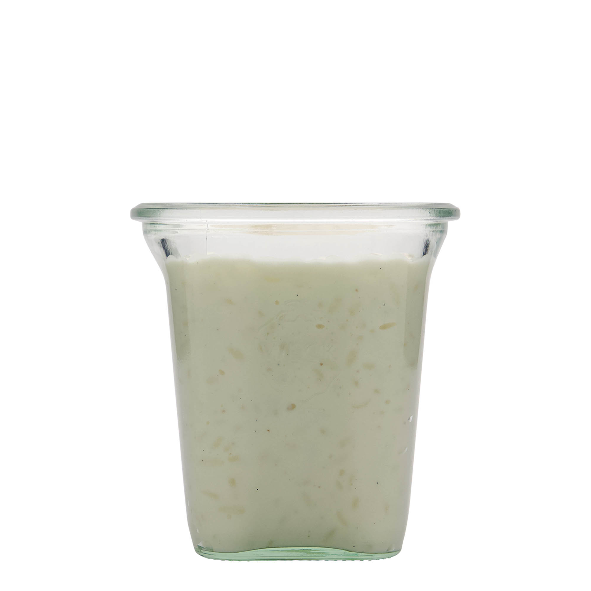 545 ml WECK-Quadroglas, fyrkantigt, öppning: rund kant 545 ml WECK-Quadroglas, fyrkantigt, öppning: rund kant