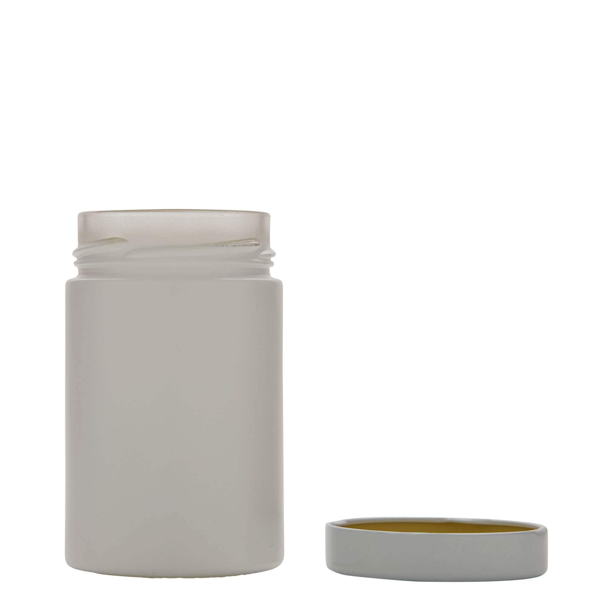 327 ml rundat glas 'Aurora', vitt, öppning: Deep-Twist-Off (DTO 66)