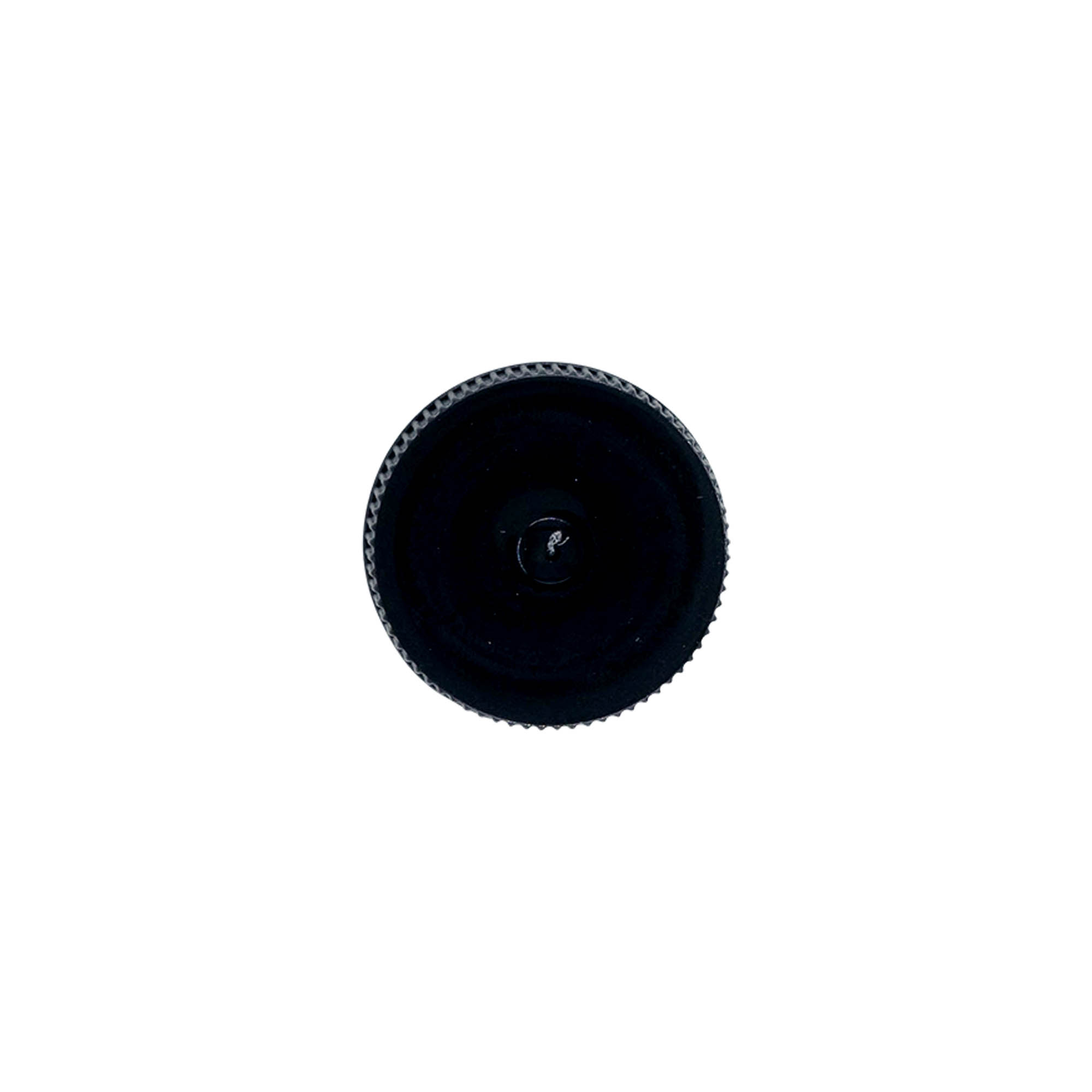 Skruvlock med EPE-inlägg, PE-plast, svart, för mynning: DIN 25