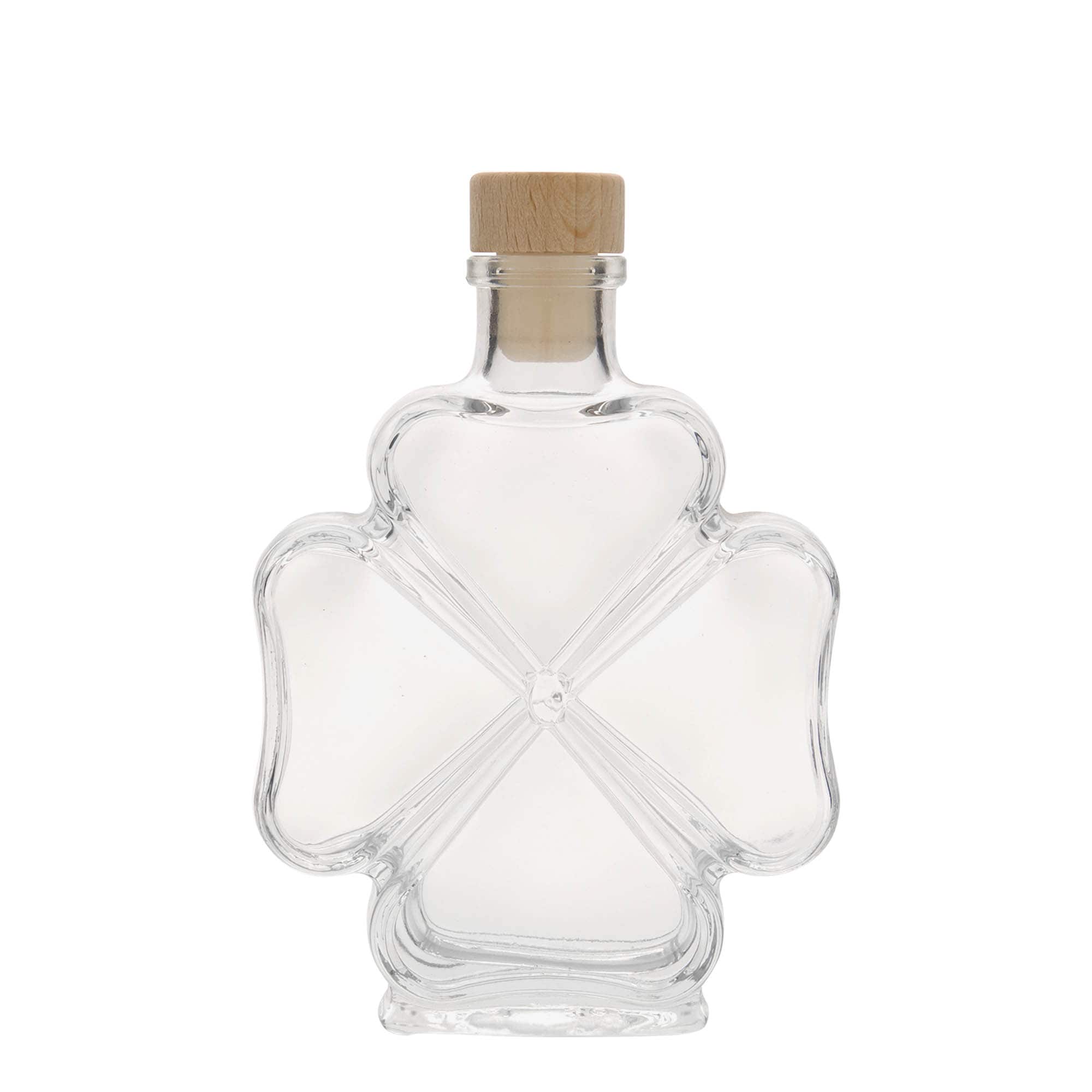 200 ml glasflaska 'Kleeblatt', öppning: kork