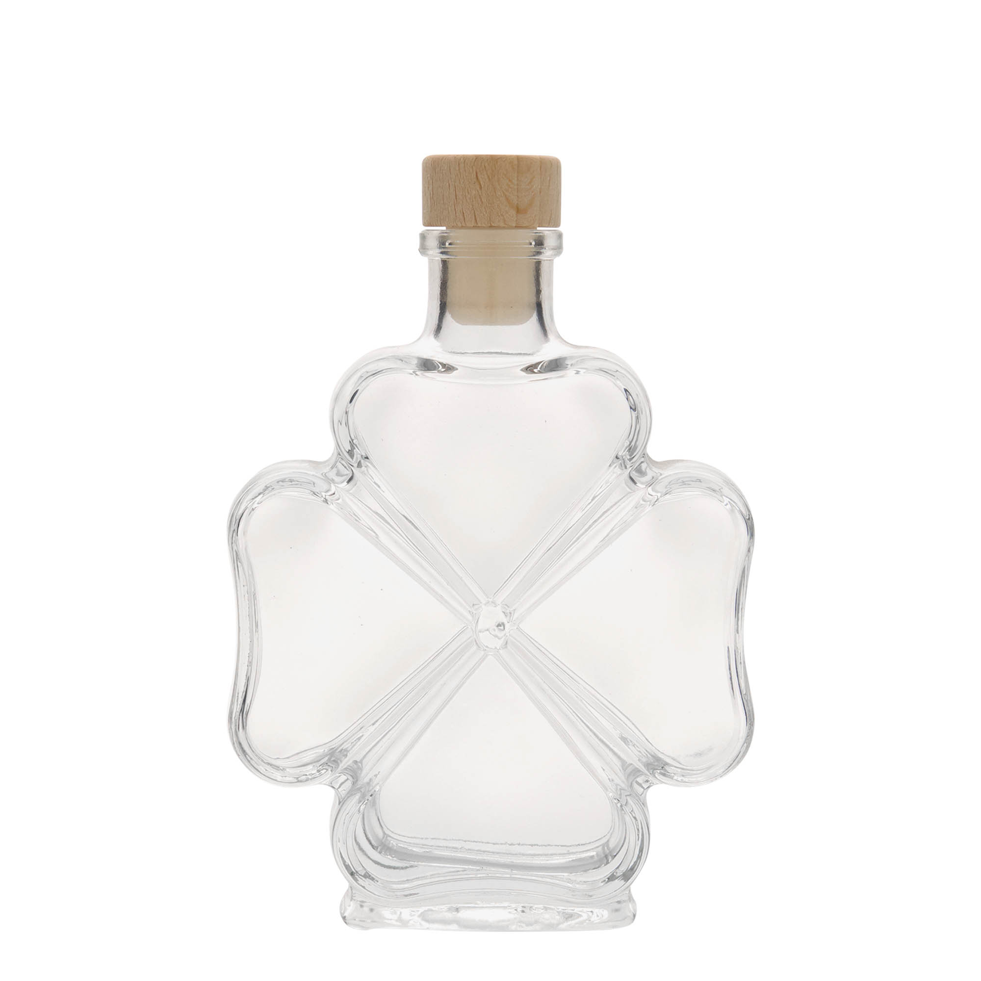 200 ml glasflaska 'Kleeblatt', öppning: kork