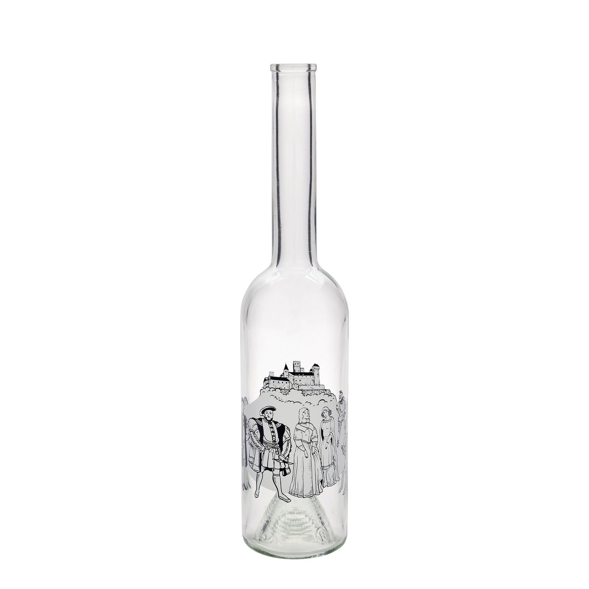 500 ml Glasflaska 'Opera', motiv: Medeltiden, öppning: Kork 500 ml Glasflaska 'Opera', motiv: Medeltiden, öppning: Kork