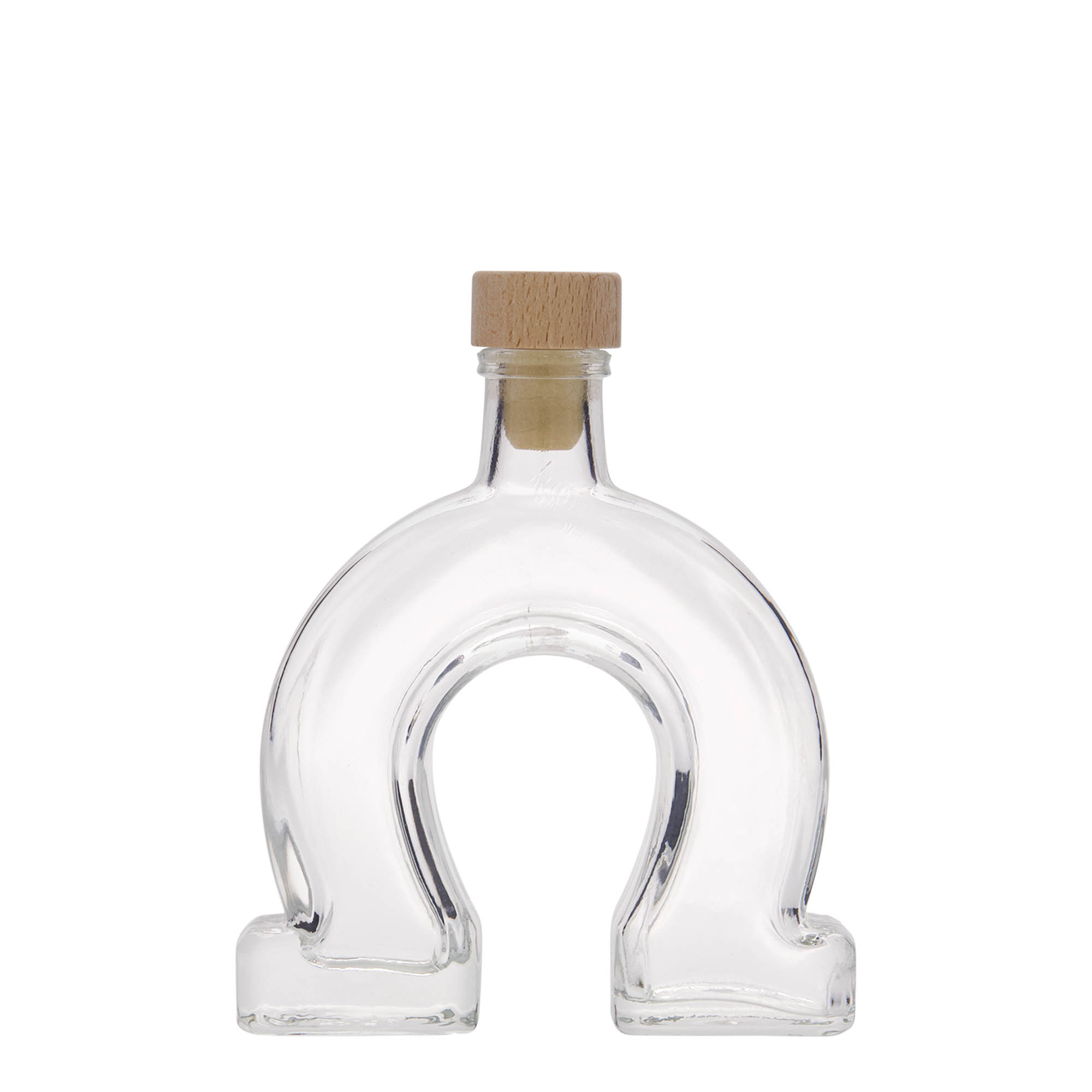 100 ml glasflaska 'Hästsko', öppning: kork