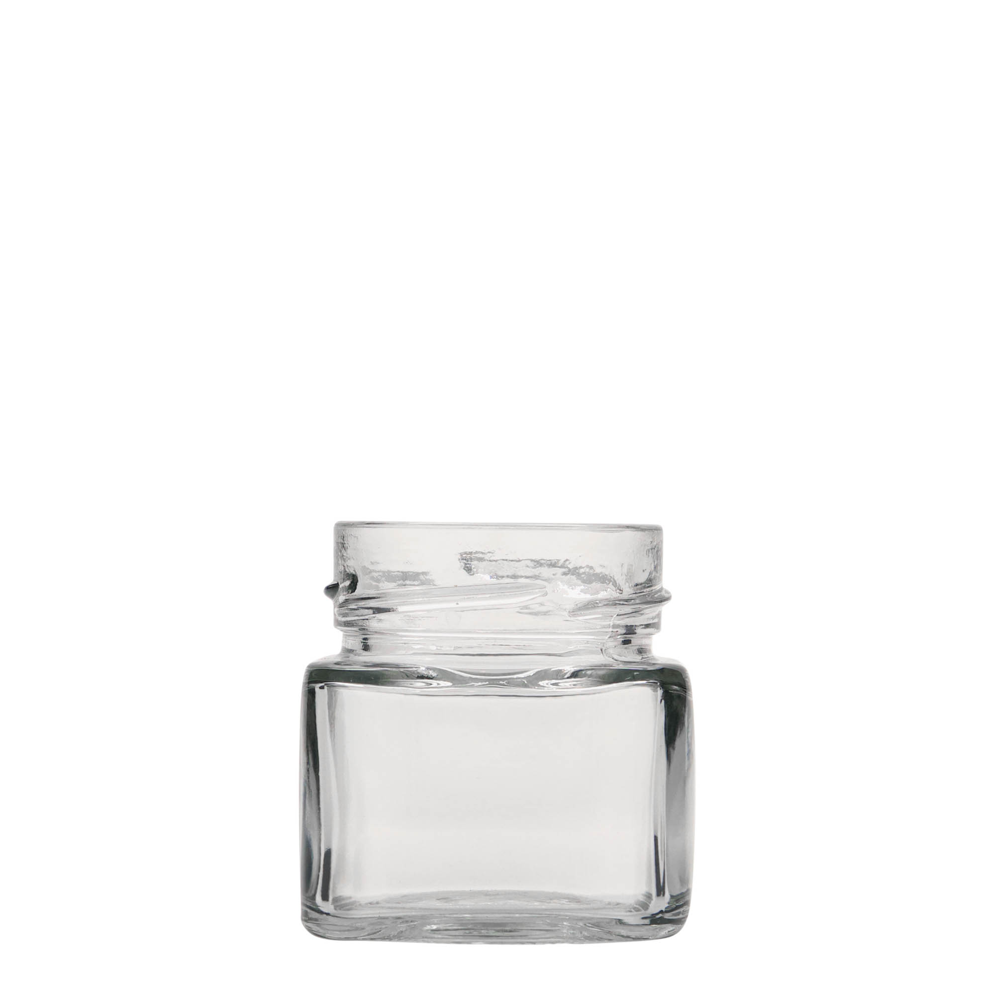 106 ml fyrkantigt glas 'Ikarus', öppning: Deep-Twist-Off (DTO 58)